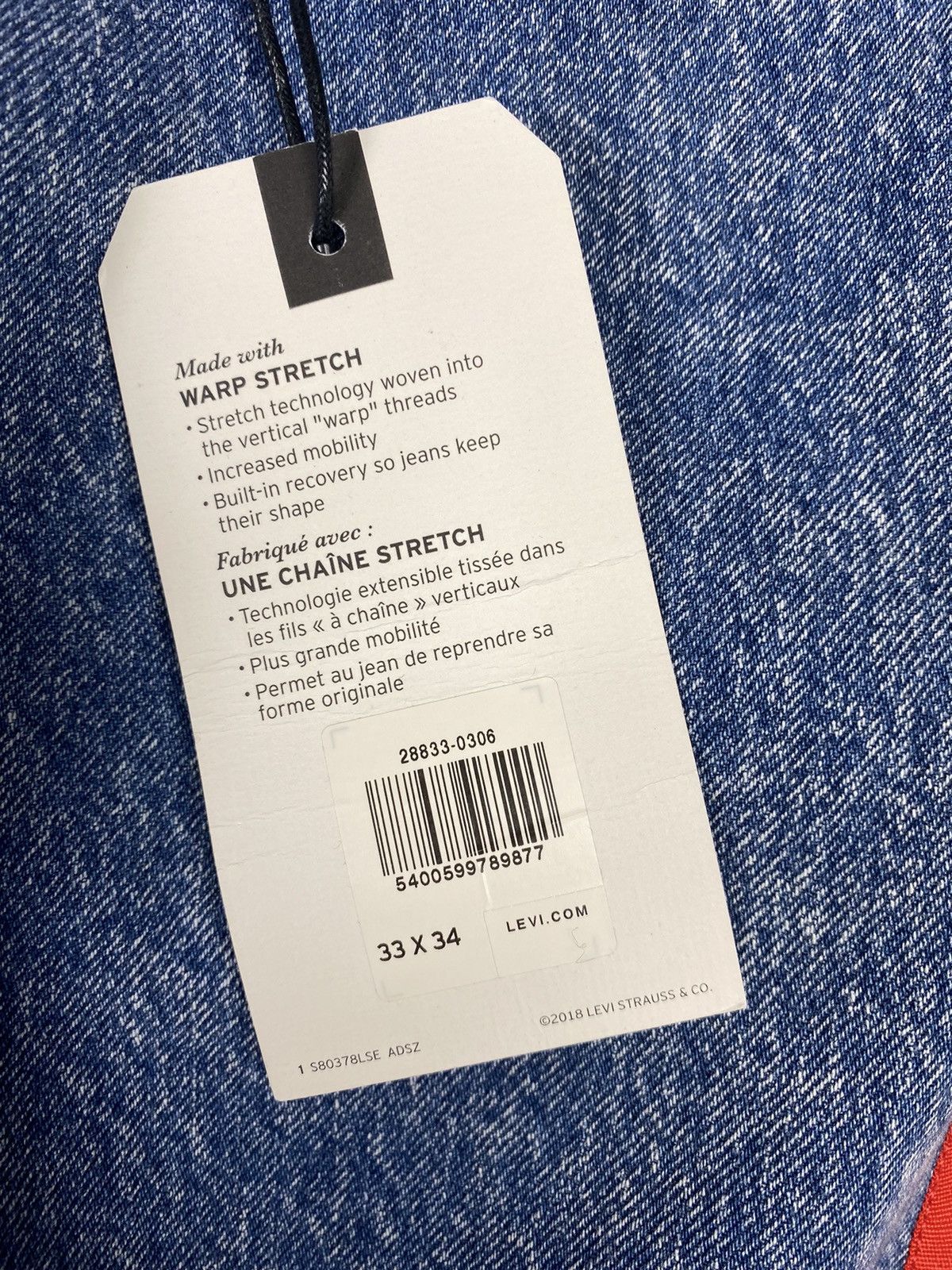 Designer × Levi's Levis 512 Premium San Francisco Reflective Wash Denim Jeans Size US 33 - 6 Thumbnail