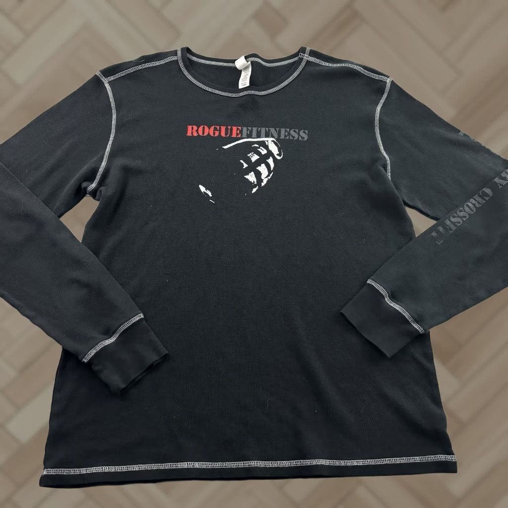 Vintage VTG Rogue Fitness Long Sleeve Thermal Shirt Men's L Black CrossFit Size US L / EU 52-54 / 3 - 1 Thumbnail