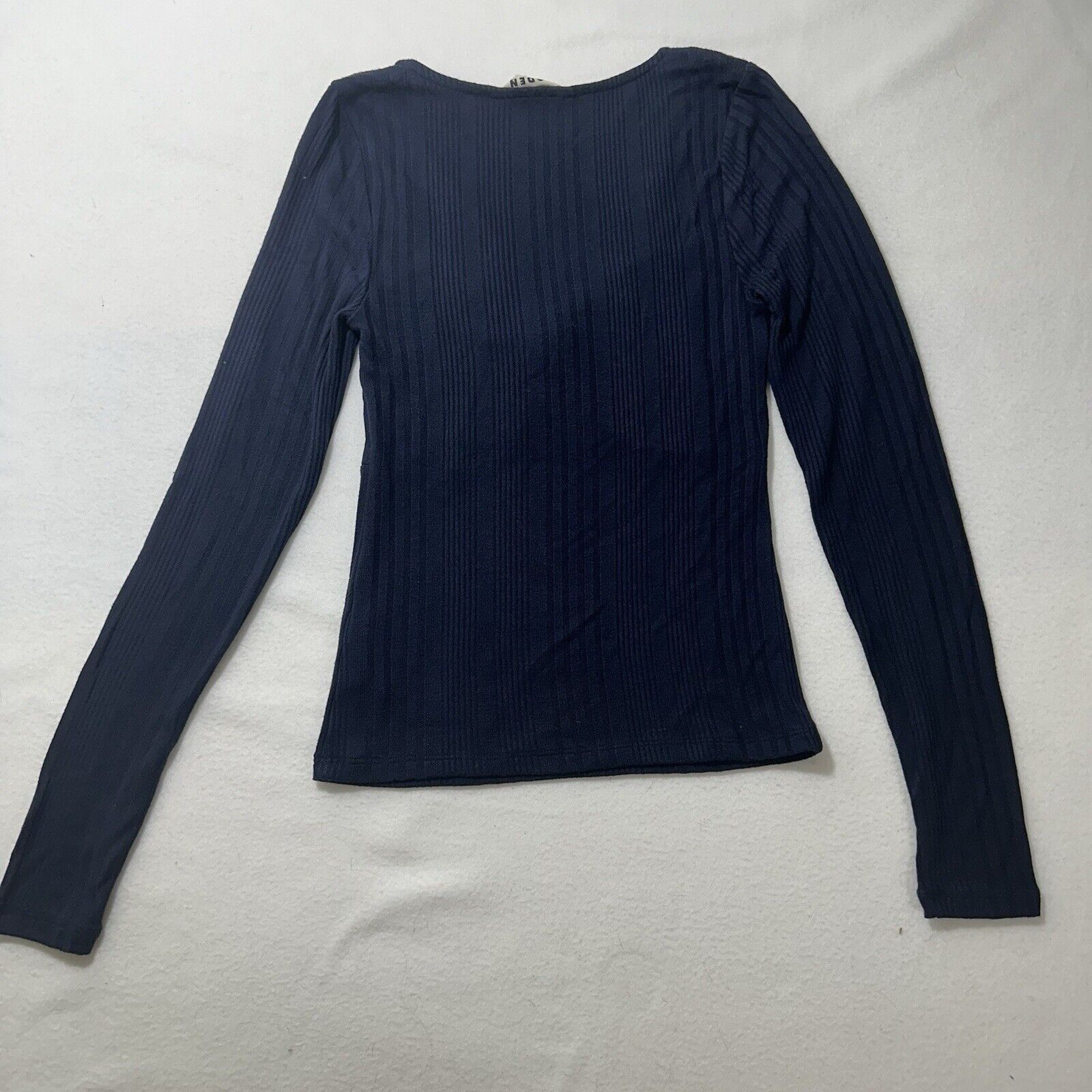 Boden Boden 4 Navy Blue Ribbed Sweetheart Pullover T Shirt Size S / US 4 / IT 40 - 9 Thumbnail