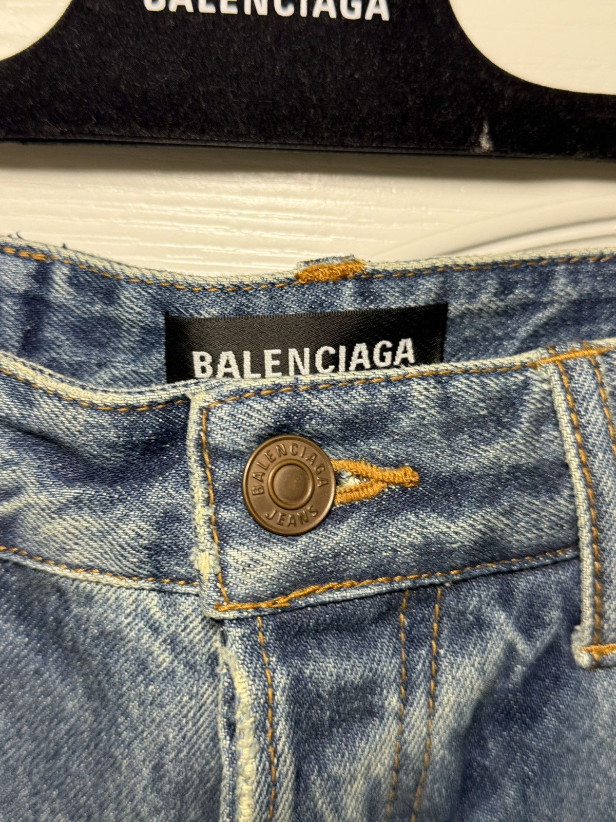 Balenciaga Balenciaga Slashed Denim Trackpants SAMPLE Size US 30 / EU 46 - 5 Thumbnail