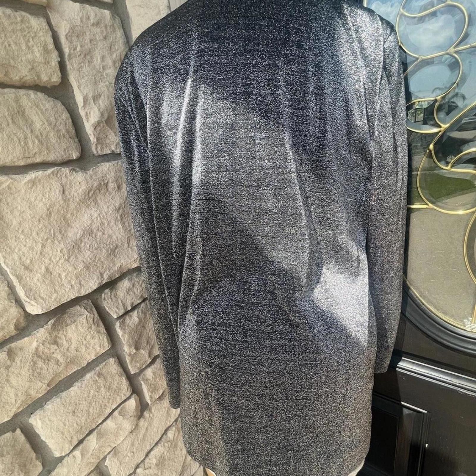 Other Cardigan Vintage Silver Metallic Womens large/xl Size XL / US 12-14 / IT 48-50 - 2 Thumbnail