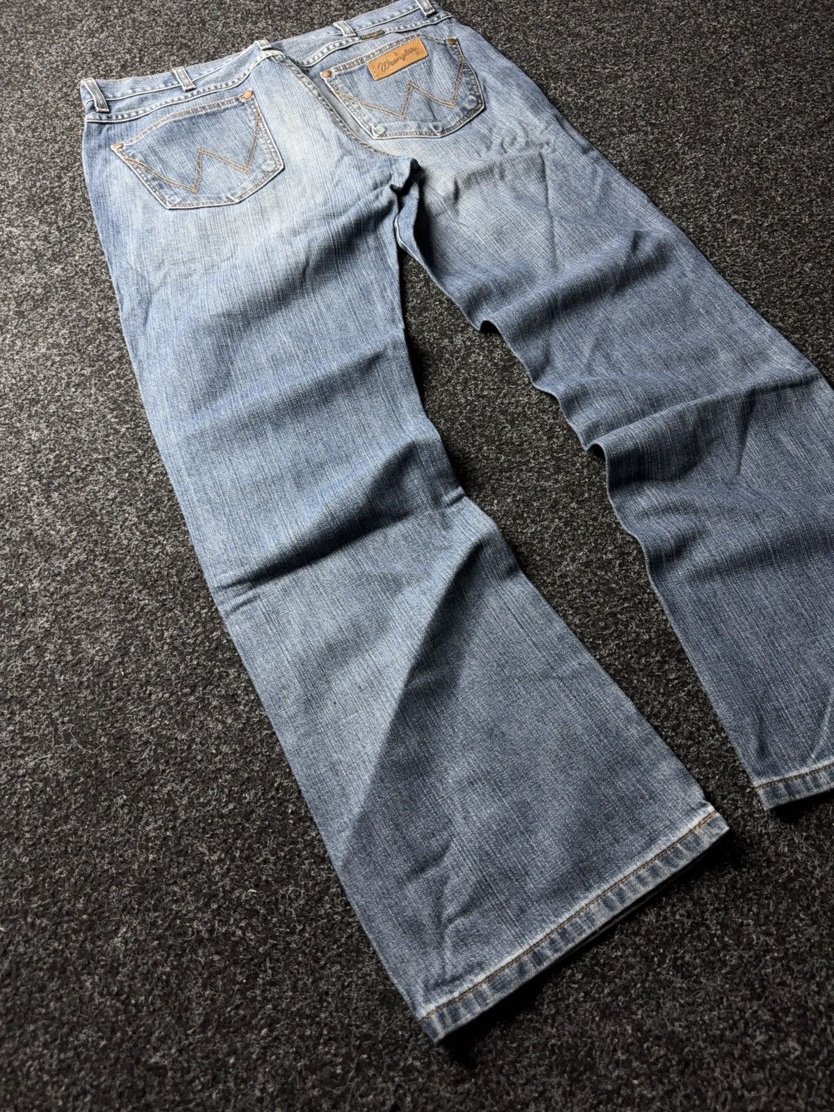 Wrangler Wrangler 90s USA Western Cowboy Vintage Light Wash Jeans Y2K Size US 35 - 10 Thumbnail