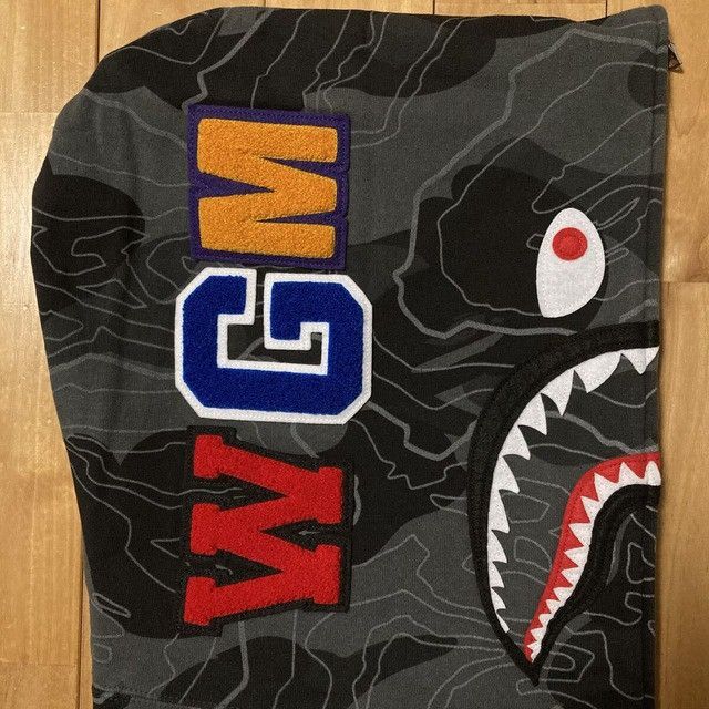 Bape BAPE LAYERED LINE CAMO Shark Full Zip Hoodie a bathing ape Size US XL / EU 56 / 4 - 5 Thumbnail