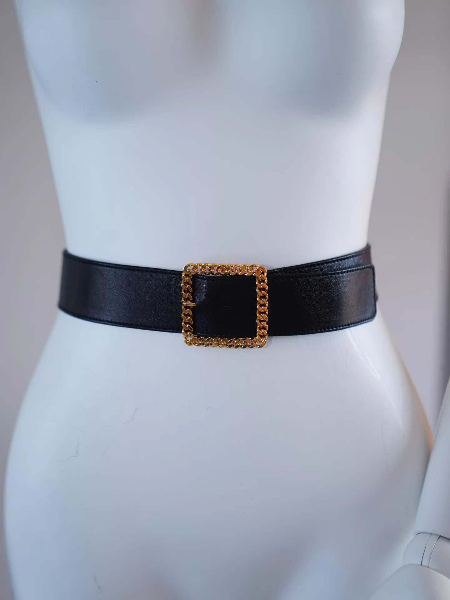Chanel Chanel 1988 Runway Black & Gold Multi - Buckle Belt Size ONE SIZE - 6 Thumbnail