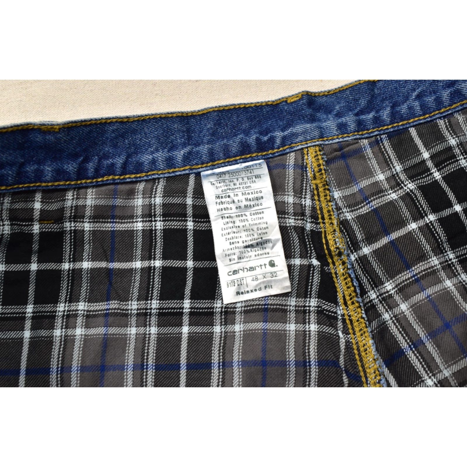 Carhartt VINTAGE Carhartt Jeans 5-Pocket 32 Inseam 48 Big & Tall Mens Relaxed Fit Flannel Lined Denim Blue Size US 32 / EU 48 - 4 Thumbnail