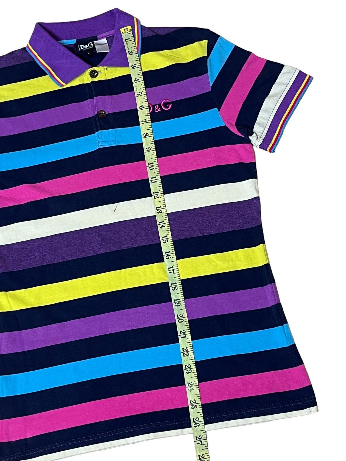 Dolce & Gabbana NICE🔥DOLCE & GABBANA STRIPED POLO SHIRT Size US XS / EU 42 / 0 - 8 Thumbnail