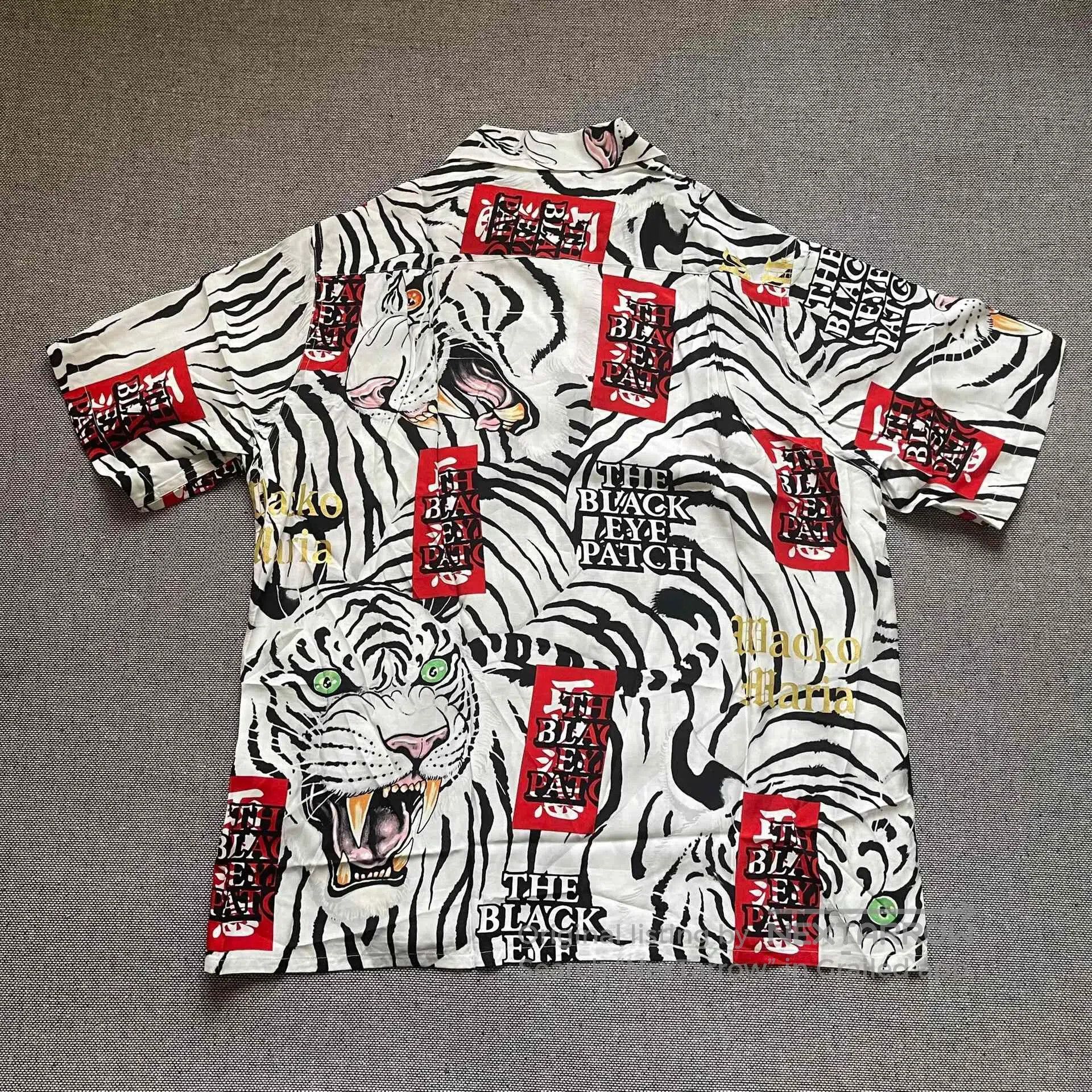Wacko Maria Wacko Maria x Tim Lehi White Tiger Hawaiian Shirt. Size US M / EU 48-50 / 2 - 2 Thumbnail
