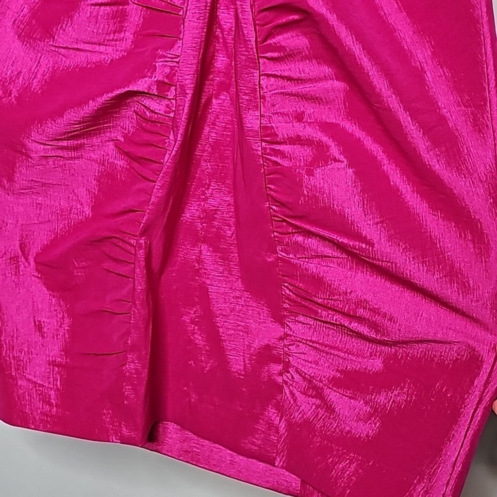 Calvin Klein NWT Calvin Klein shimmer Taffeta fuschia pink ruched dress 6 Size M / US 6-8 / IT 42-44 - 6 Thumbnail
