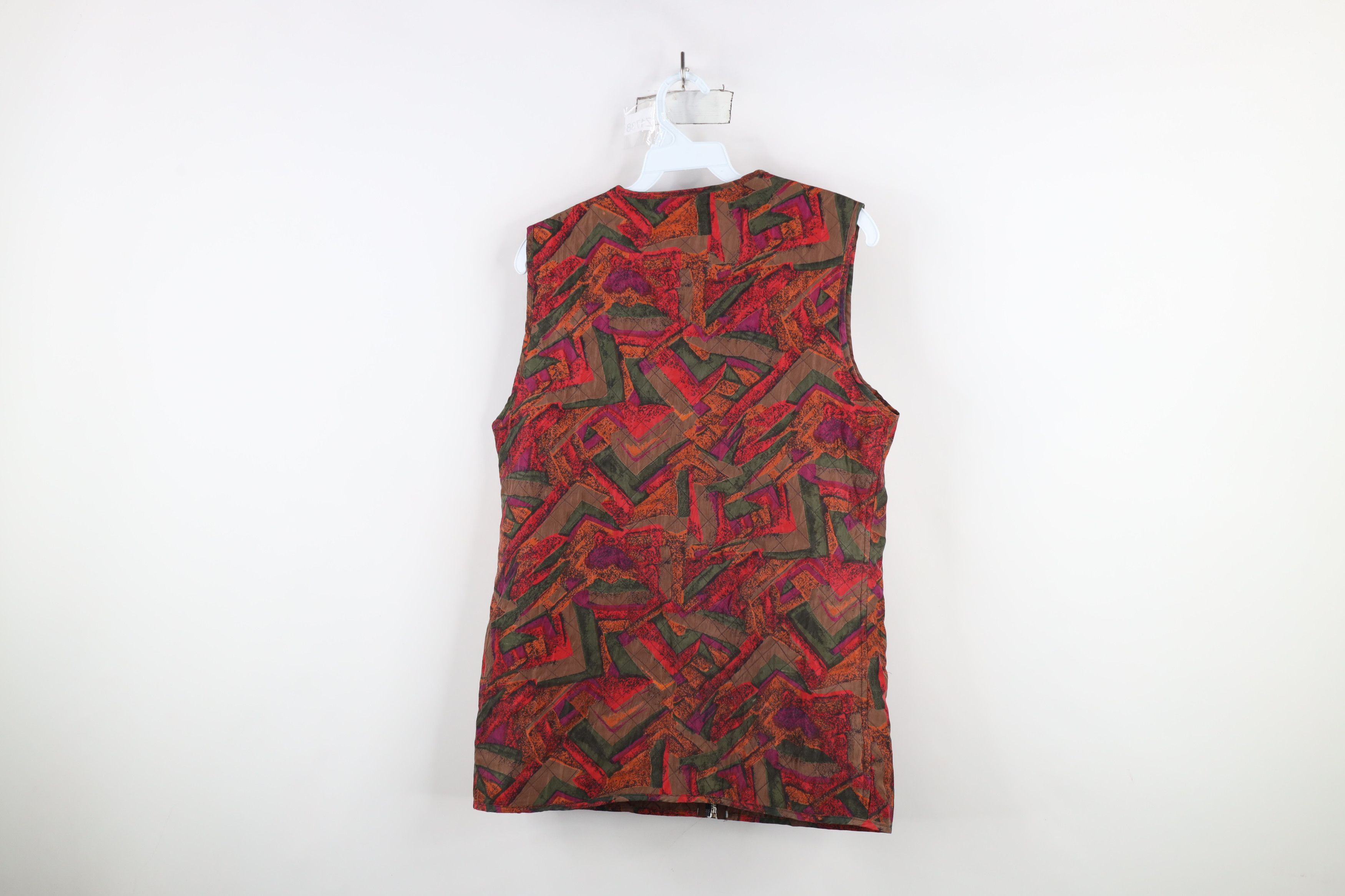Vintage Vintage 90s Streetwear Silk Quilted Full Zip Vest Jacket Size S / US 4 / IT 40 - 10 Thumbnail