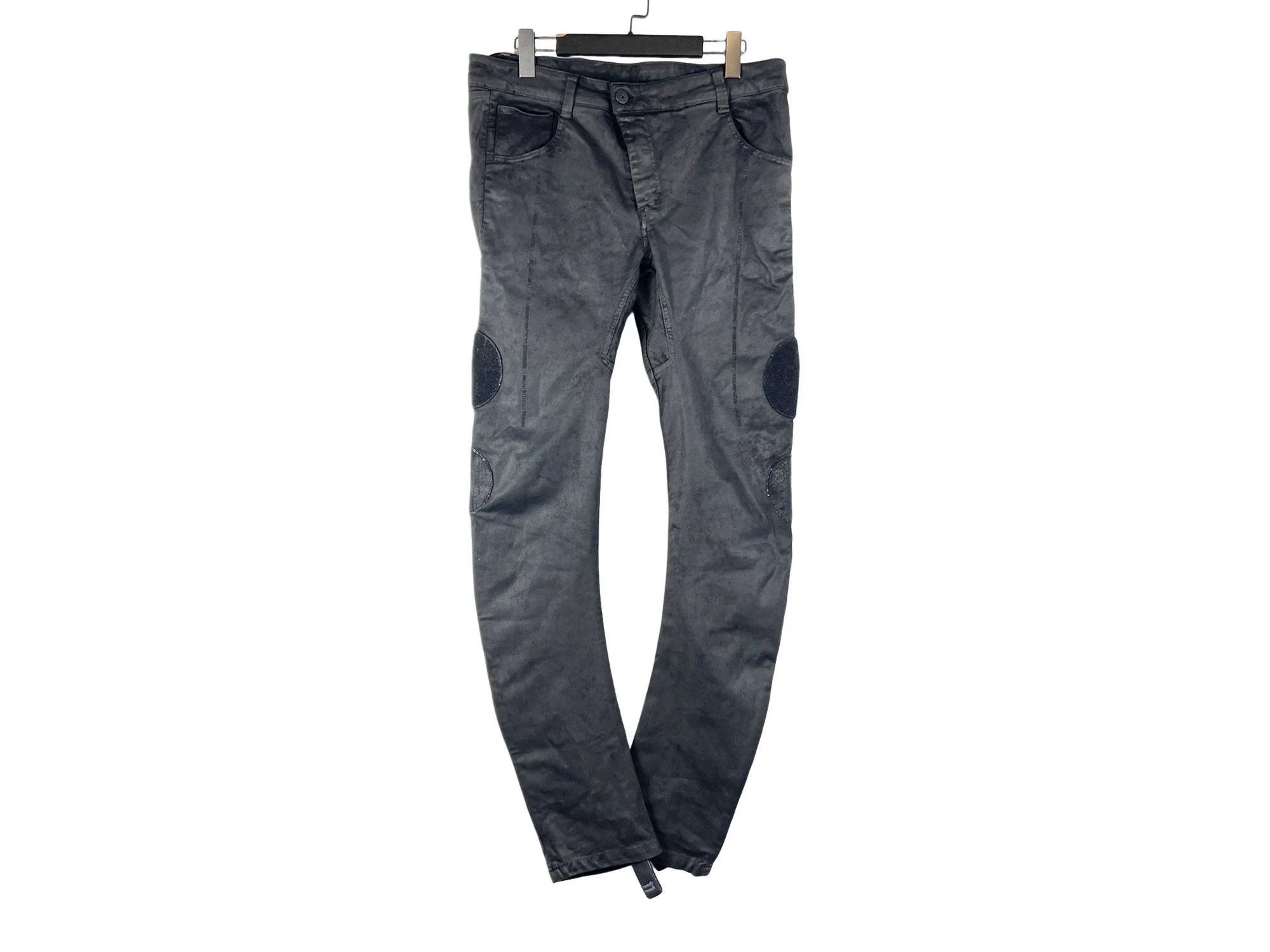11 By Boris Bidjan Saberi 11 By BBS Waxed Crescent Cut Avant-Garde Pants L 95 New Size US 34 / EU 50 - 1 Thumbnail