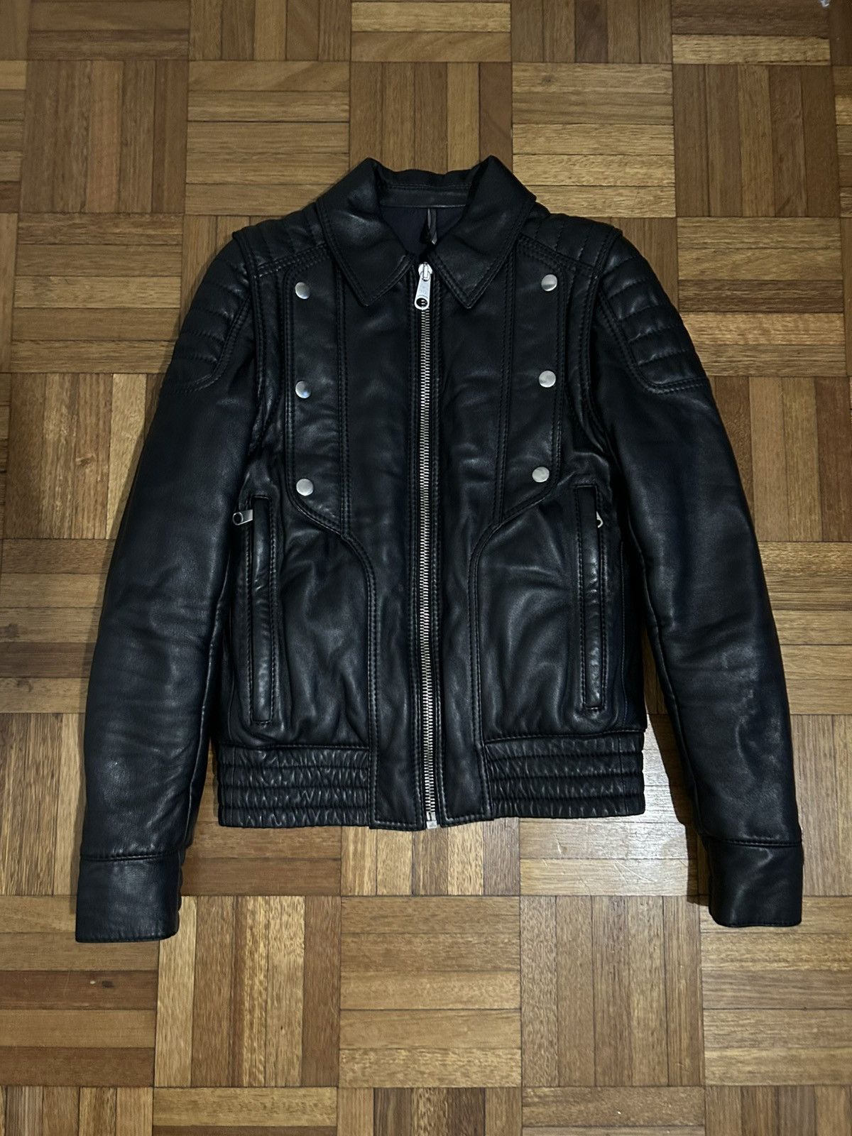 Dior Dior homme leather moto jacket Size US XXS / EU 40 - 1 Thumbnail