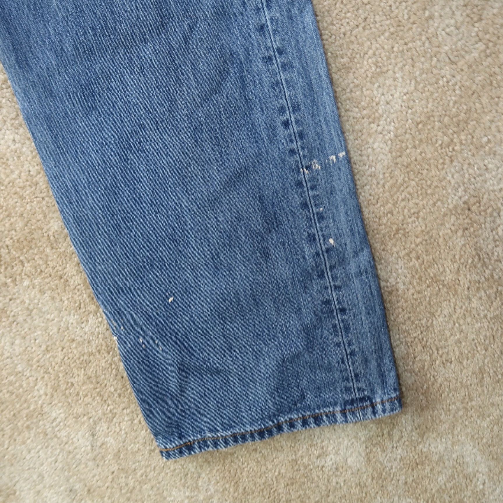 Levi's VINTAGE Levi's 501 Jeans Men 42x32 Blue Denim Distressed Button Fly 5-Pocket Regular Waist Blue Mens Jeans Size US 42 / EU 58 - 2 Thumbnail