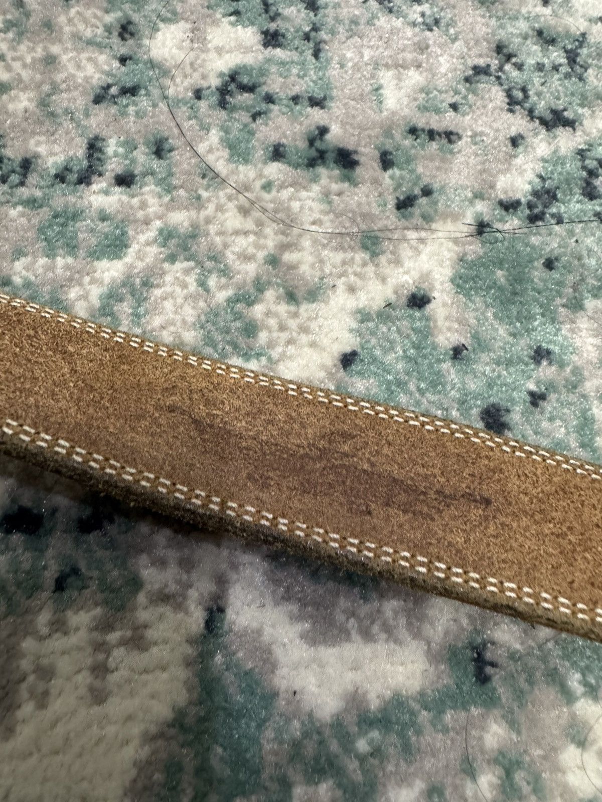 Leather VINTAGE SILVER BUCKLE LEATHER WESTERN BELT Size 32 - 5 Thumbnail