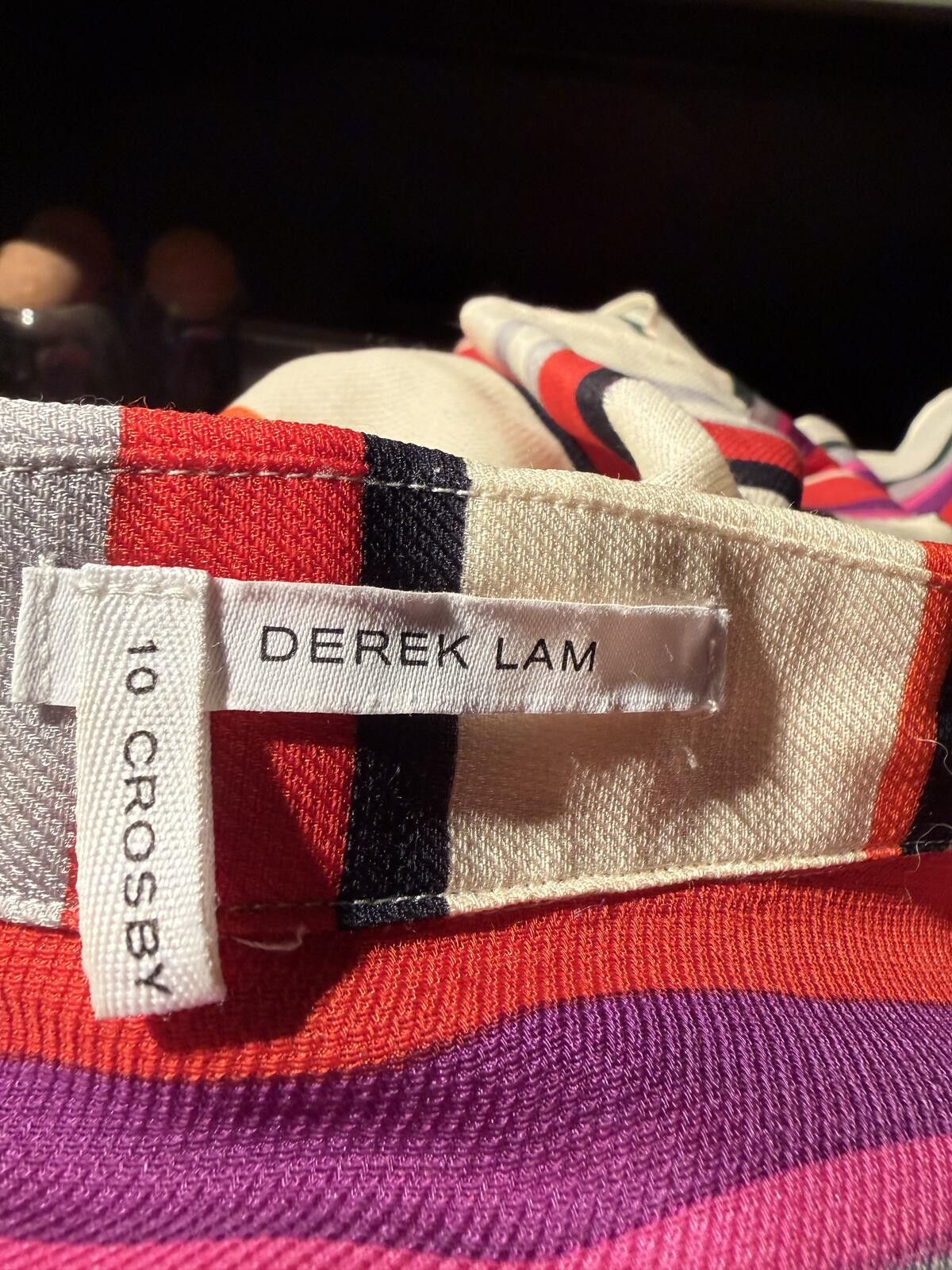 Other Derek Lam Silk and Wool Multicolor Striped Button-Up Shirt Size M / US 6-8 / IT 42-44 - 5 Thumbnail