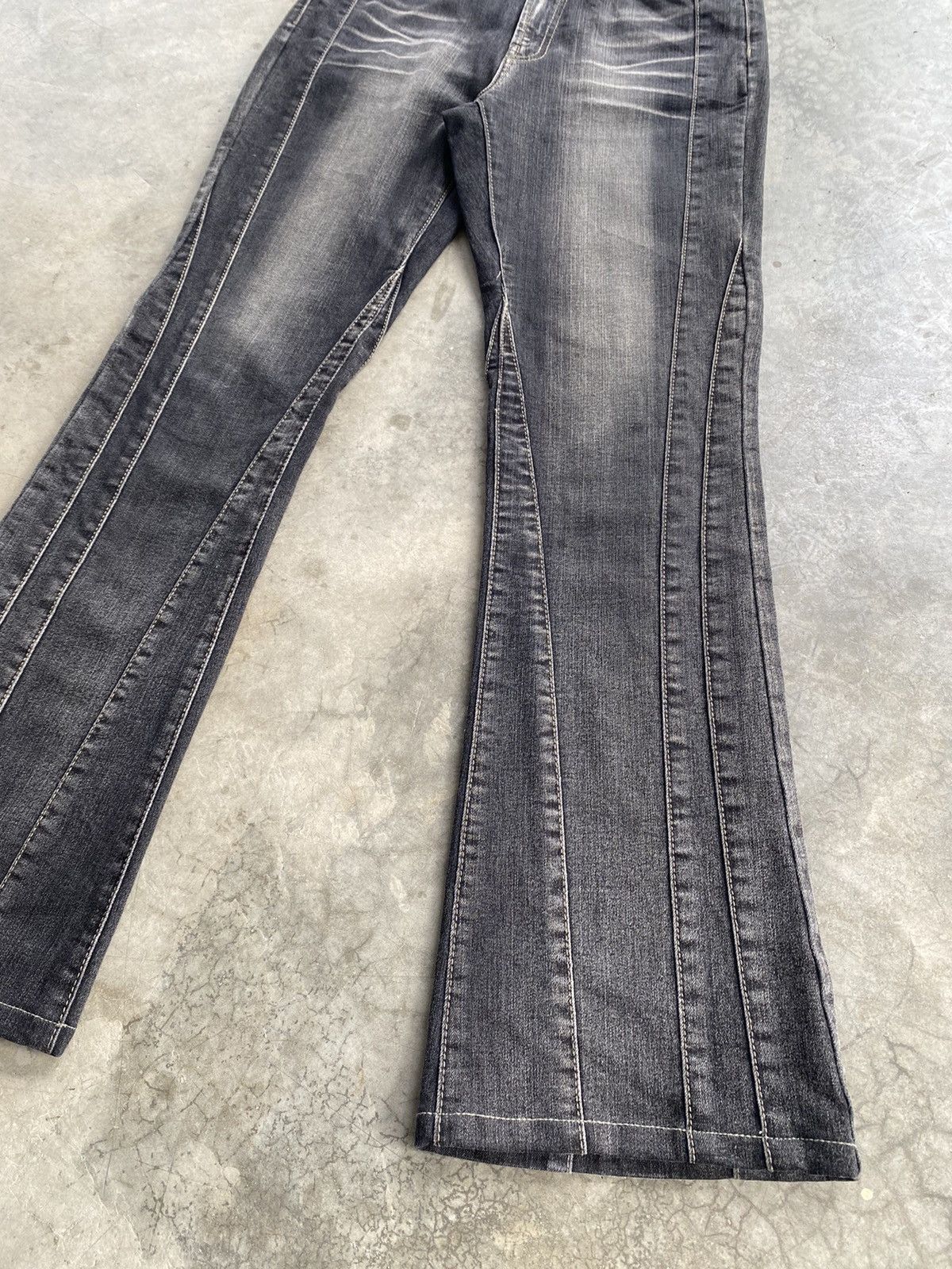 Hysteric Glamour × Japanese Brand Flare Jeans Japanese Blue Jam Grunge Denim Size US 27 - 3 Thumbnail