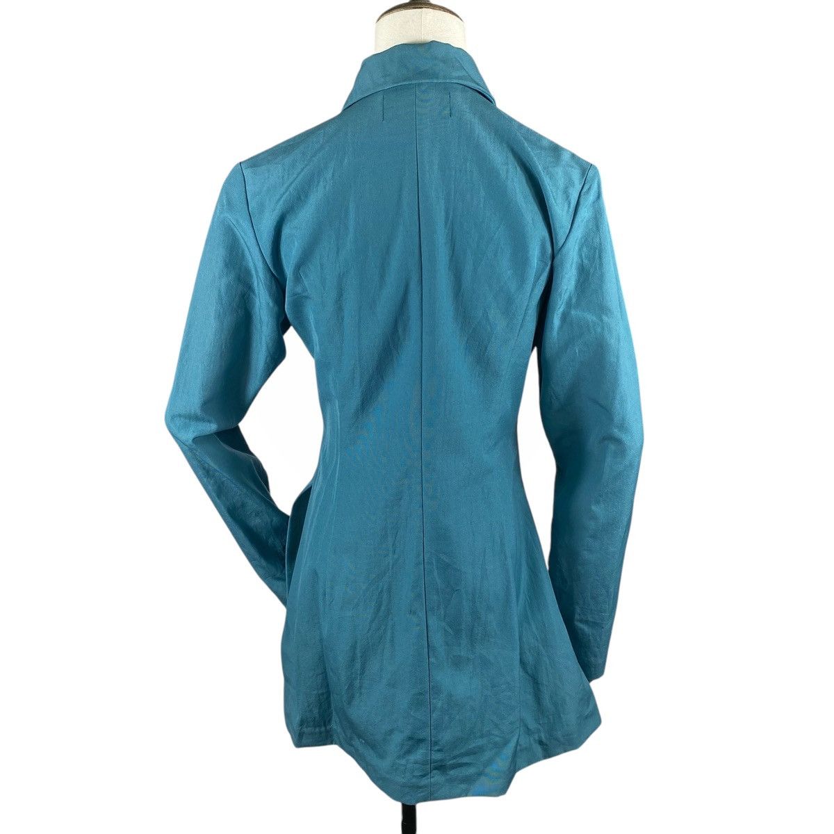 Tricot Comme des Garcons Vintage 1996 Tricot Comme des Garcons Teal Wool Long Jacket Size S / US 4 / IT 40 - 5 Thumbnail