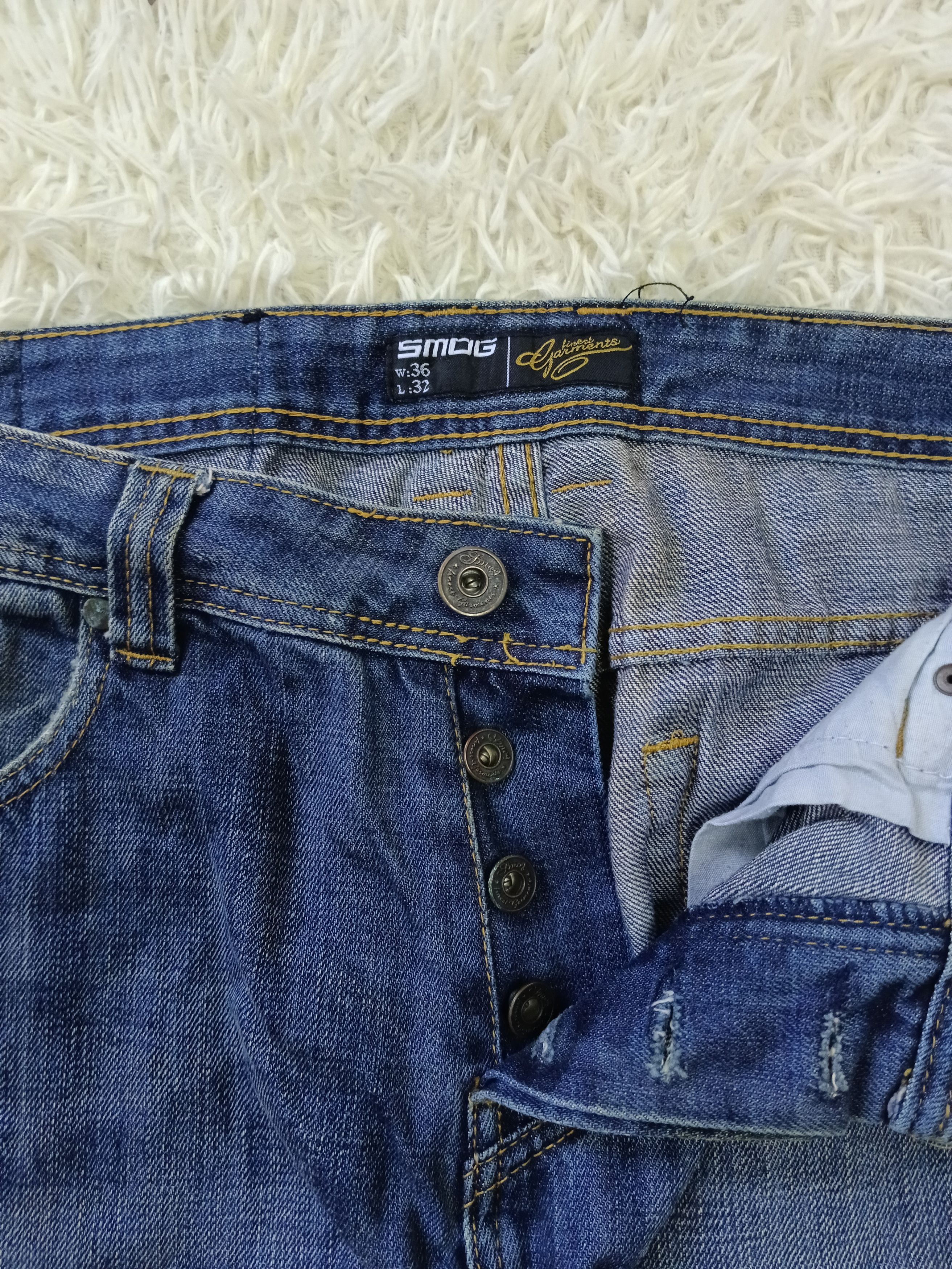Japanese Brand FLARE SMOG DENIM PANTS Size US 36 / EU 52 - 6 Thumbnail