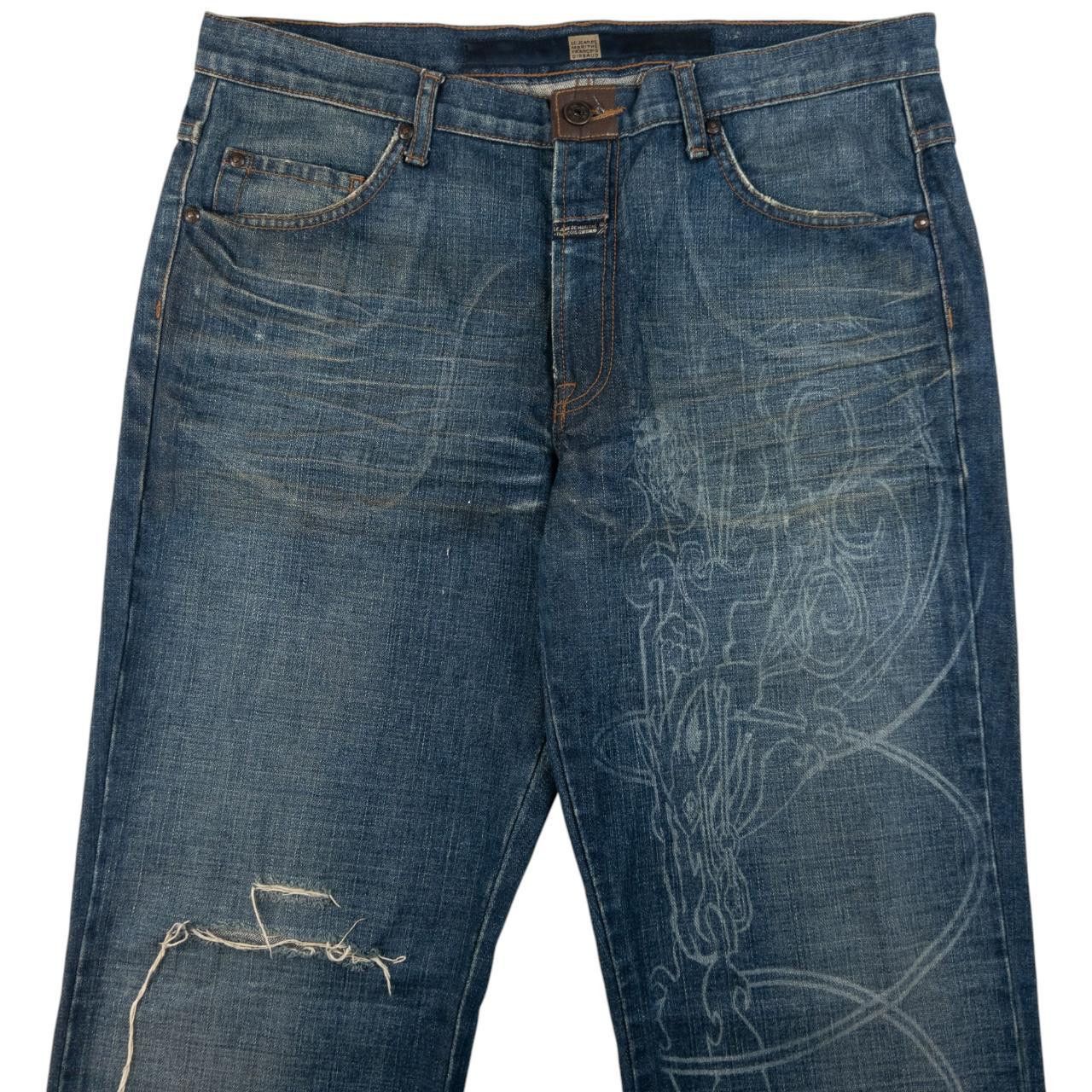Marithe + Francois Girbaud Vintage Marithe Francois Girbaud Batik Dragon Denim Jeans 34 Size US 34 / EU 50 - 4 Thumbnail