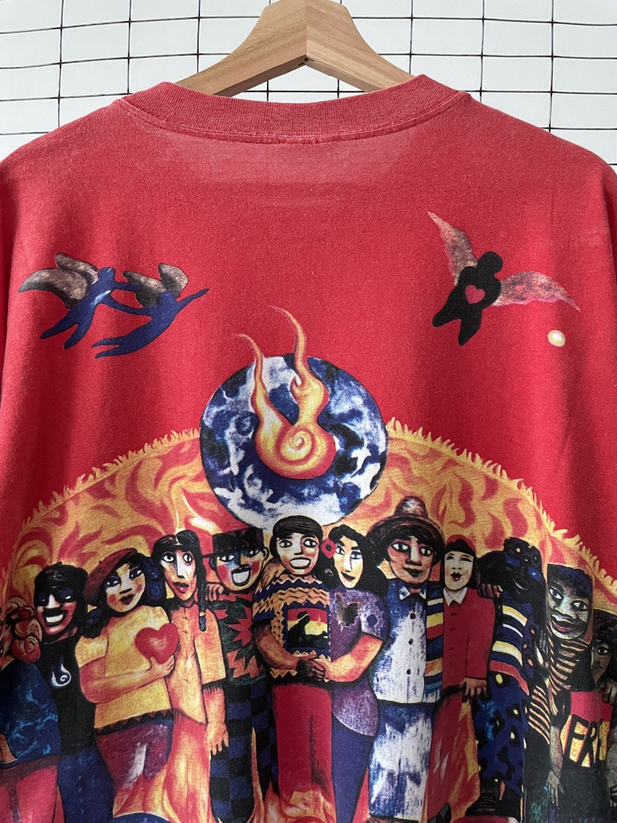 Band Tees × Vintage Vintage Santana AOP T-Shirt Size US XL / EU 56 / 4 - 4 Thumbnail