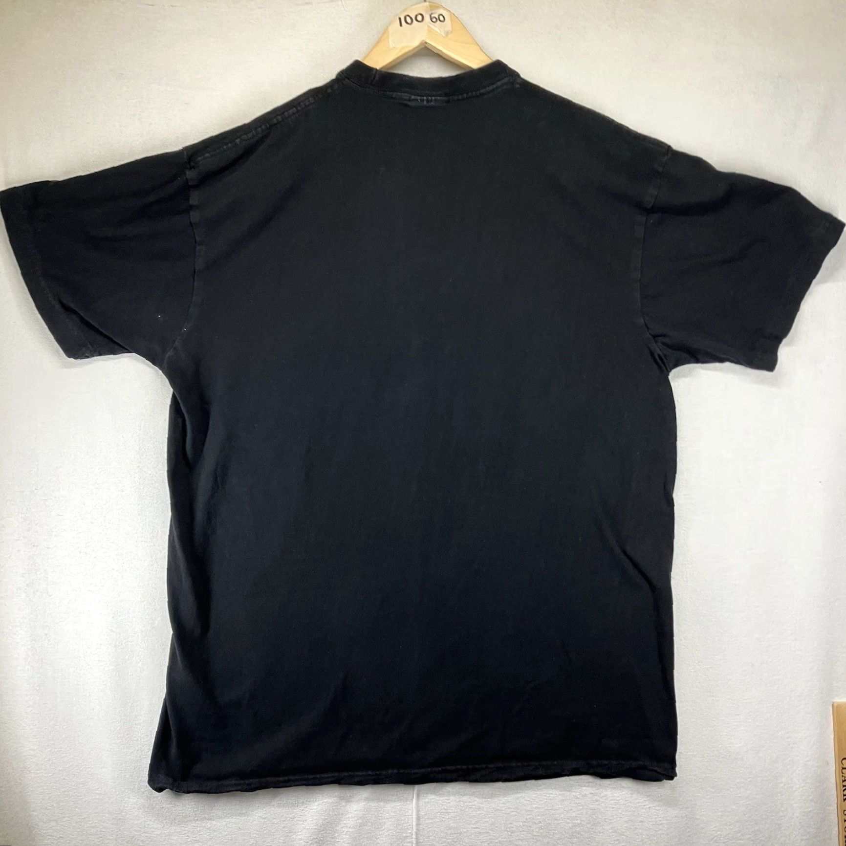 Vintage VINTAGE Hard 10 T-Shirt Mens 2XL Black Cotton Graphic Print Skull Wings UFC Fight Biker Warrior Front Mock Neck Short Sleeve Regular Fit Size US XXL / EU 58 / 5 - 2 Thumbnail