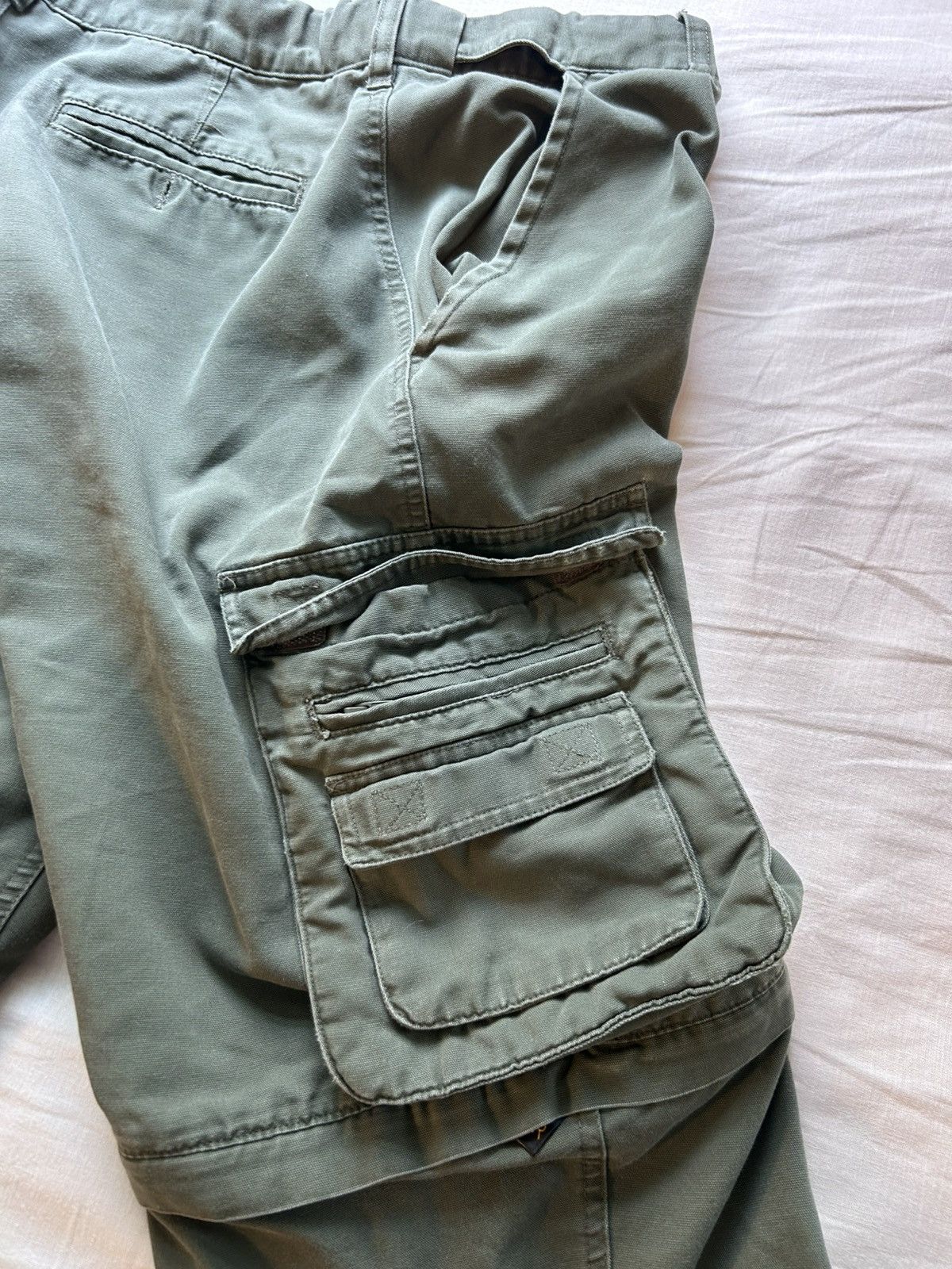 Carhartt Olive Green zipper Cargo pants Size US 32 / EU 48 - 7 Thumbnail