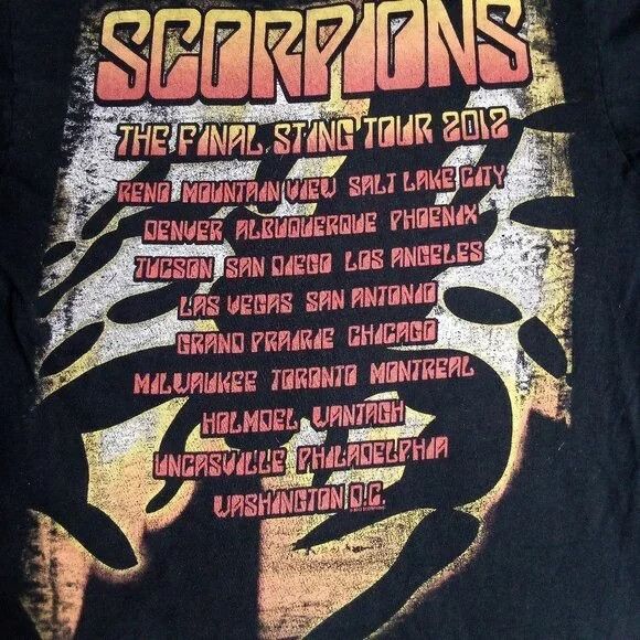 Band Tees Scorpions Final Sting Tour 2012 T-Shirt Size US S / EU 44-46 / 1 - 7 Thumbnail