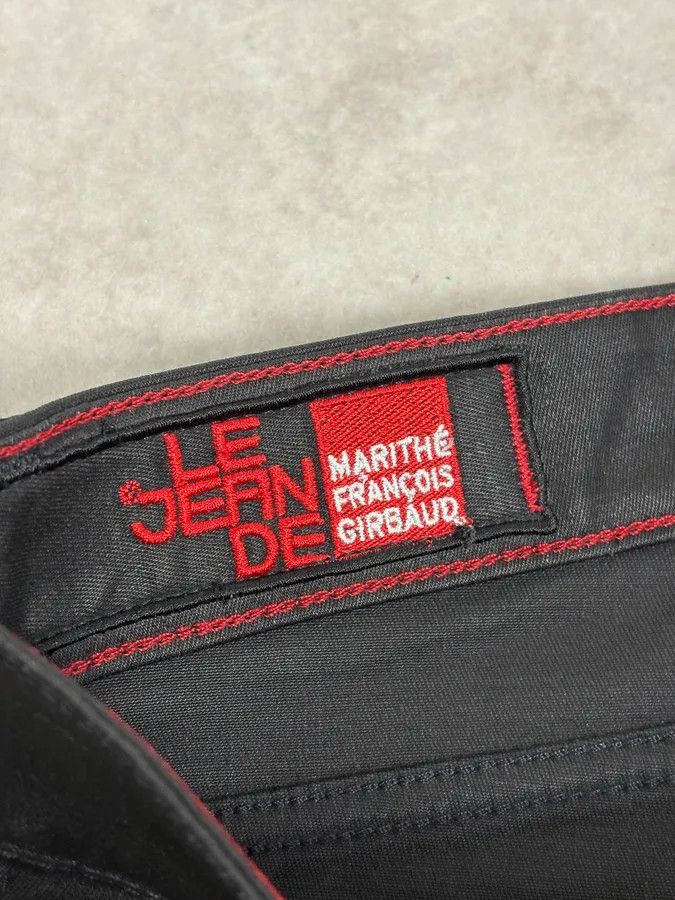 Marithe + Francois Girbaud FW2013 Marithé + François Girbaud Black Waxed Denim Jeans Size US 30 / EU 46 - 13 Thumbnail