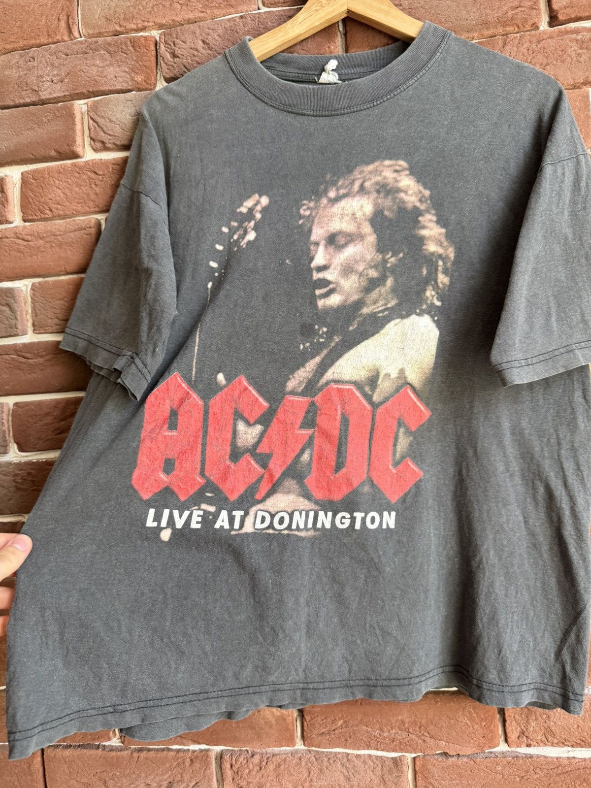 AC/DC 90s AC DC Live At Donington Vintage Metal Rock Band Tee Size US M / EU 48-50 / 2 - 2 Thumbnail