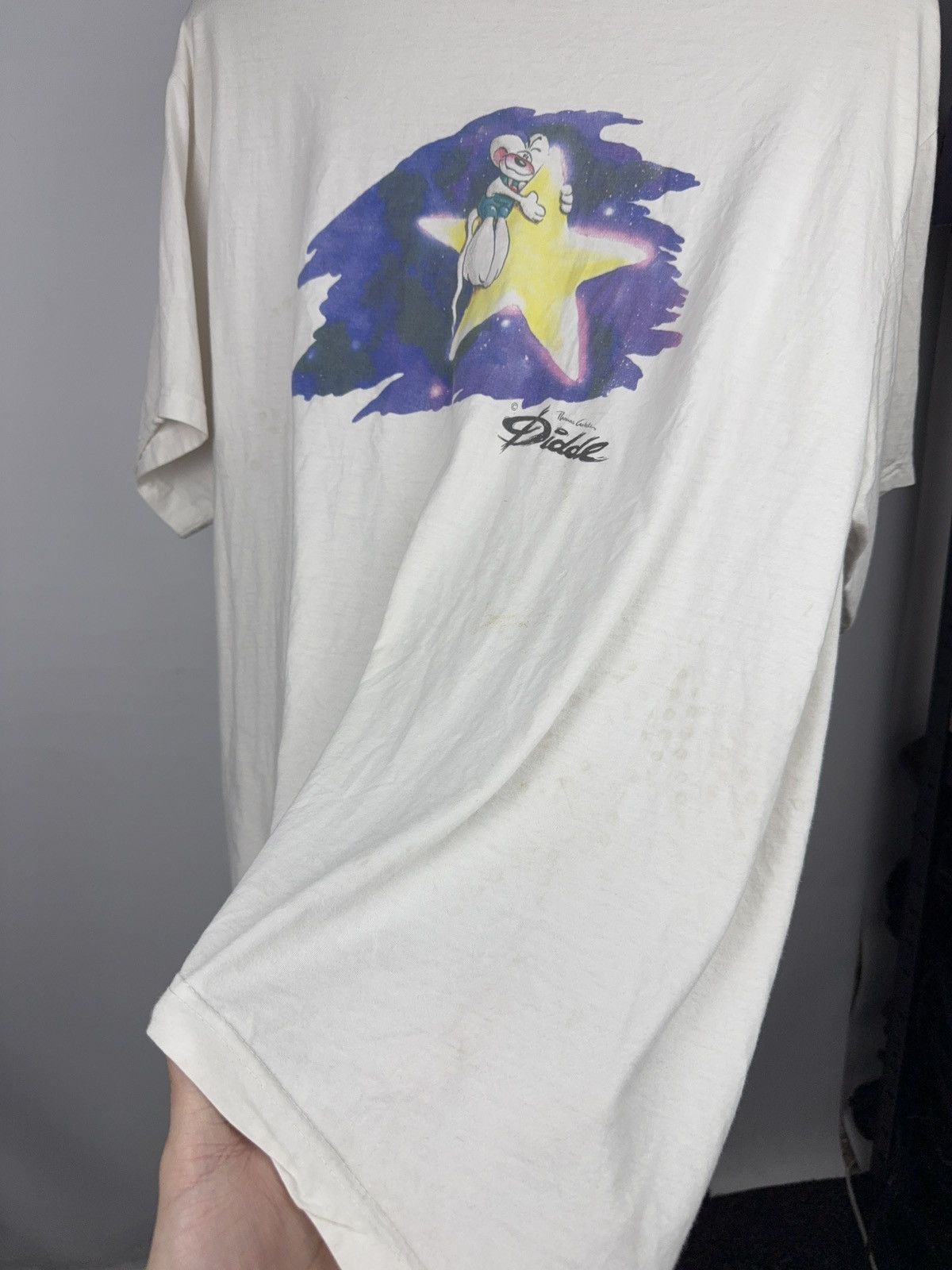Vintage Vintage 90s Retro Diddl Mouse Star Graphic Tee White Y2K L Size US L / EU 52-54 / 3 - 8 Thumbnail
