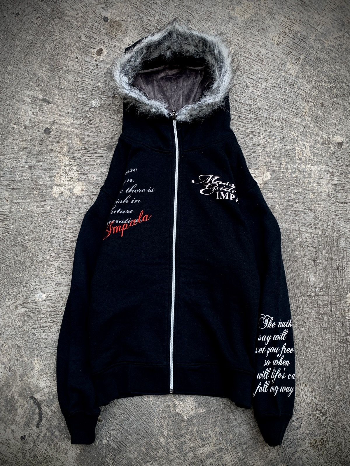 KMRii Impala Faux Fur Poem Vkei Style Hoodie Size US M / EU 48-50 / 2 - 1 Thumbnail