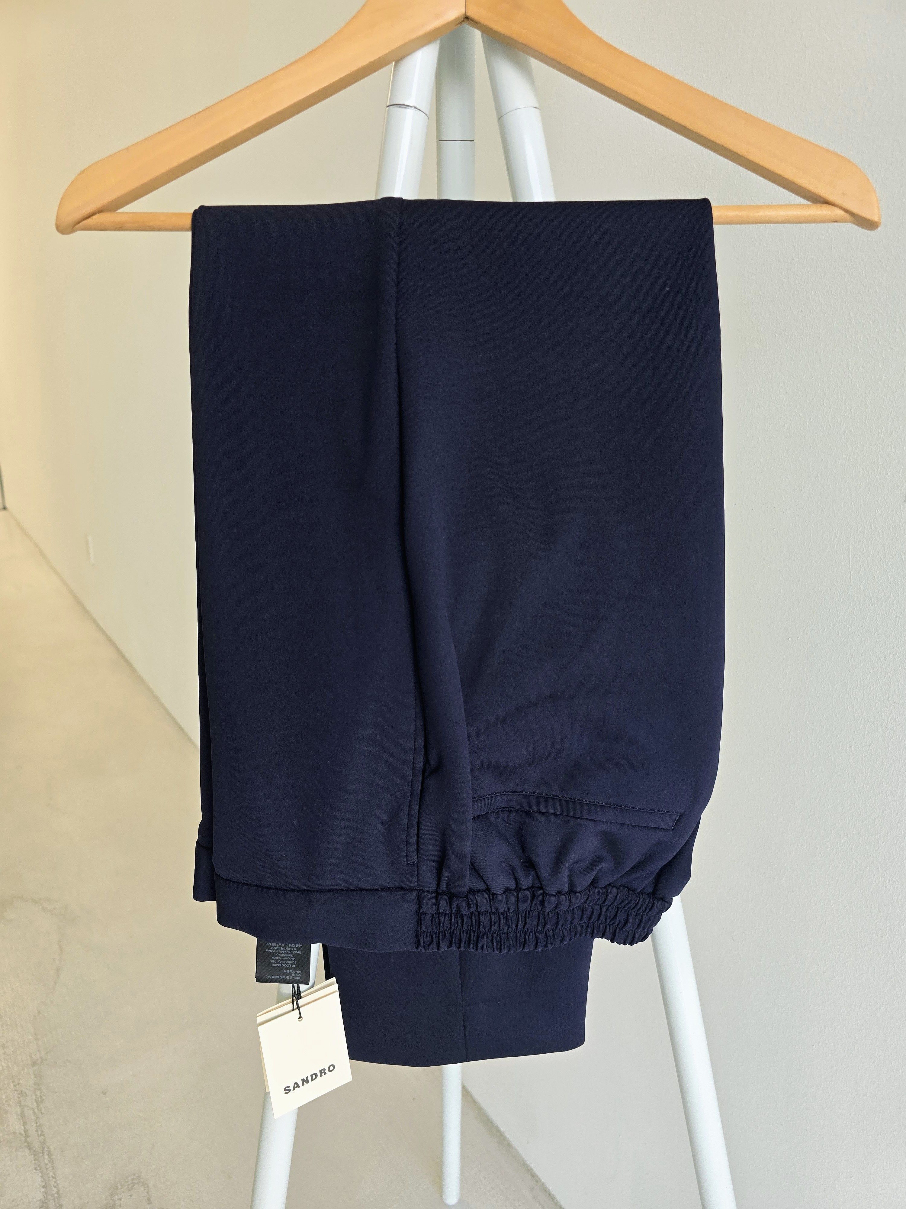 Sandro SANDRO PARIS Navy Suit 46/42 Wool Blend NWT + Garment Bag Size 46R - 3 Thumbnail