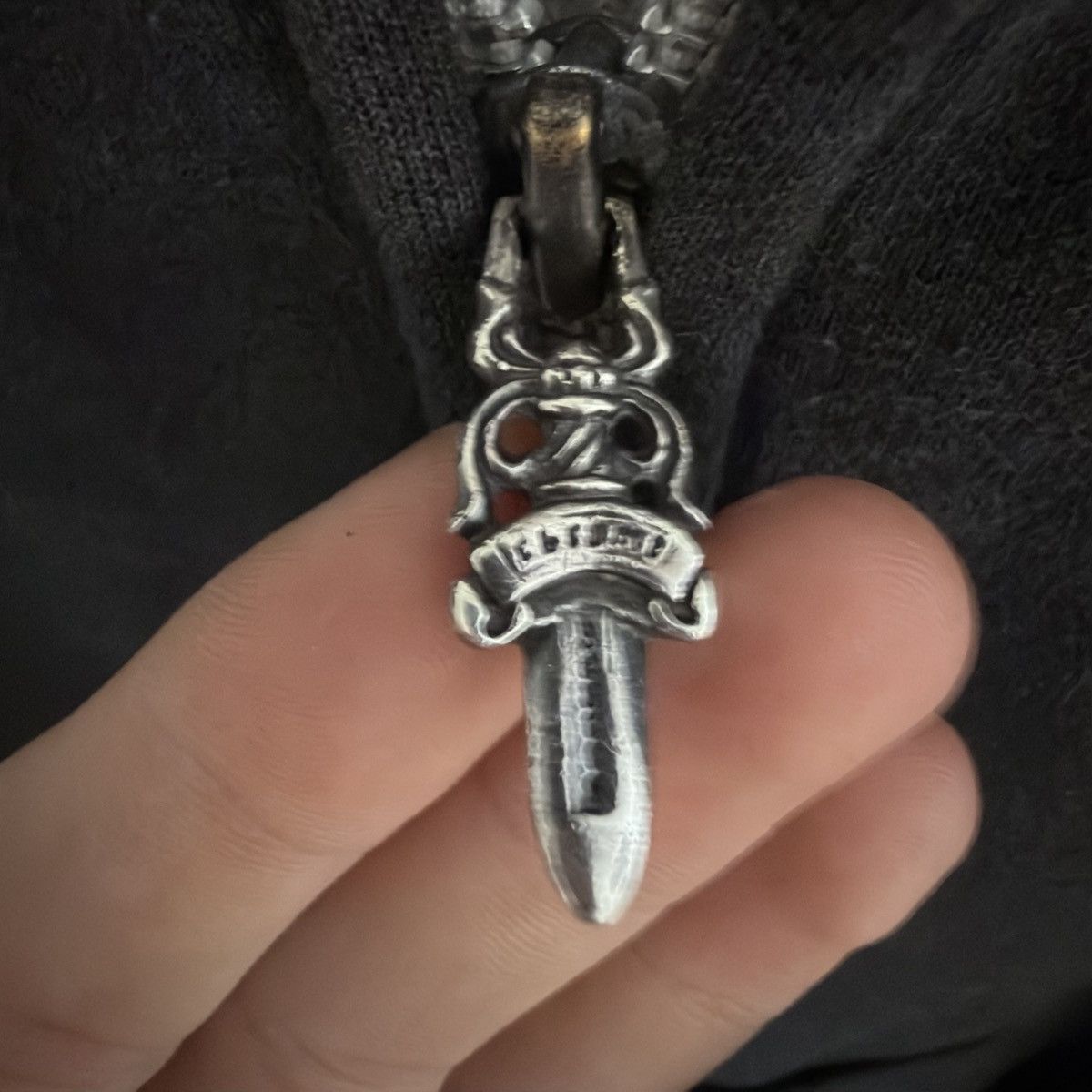 Chrome Hearts Vintage Chrome Hearts Thermal Lined Zip Up Hoodie Size US L / EU 52-54 / 3 - 5 Thumbnail