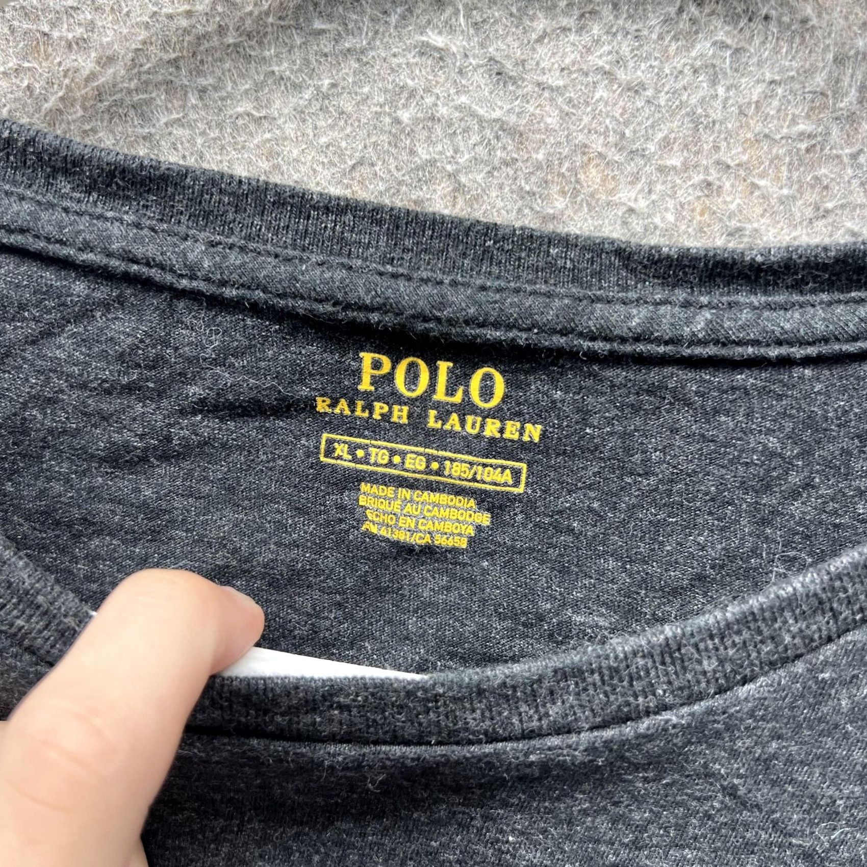 Polo Ralph Lauren Polo Ralph Lauren Shirt Mens XL Gray Long Sleeve Crewneck Cotton Logo Pony Size US XL / EU 56 / 4 - 7 Thumbnail