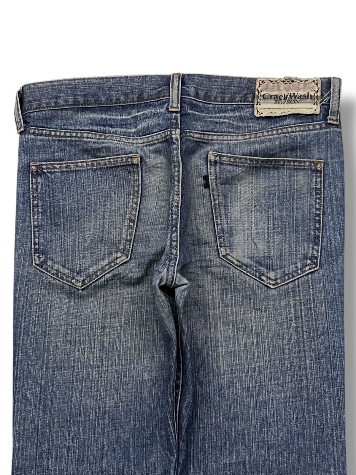 Japanese Brand Vintage 90s Crack Wash Bobson - Faded Wash, Distressed Denim Size US 32 / EU 48 - 5 Thumbnail