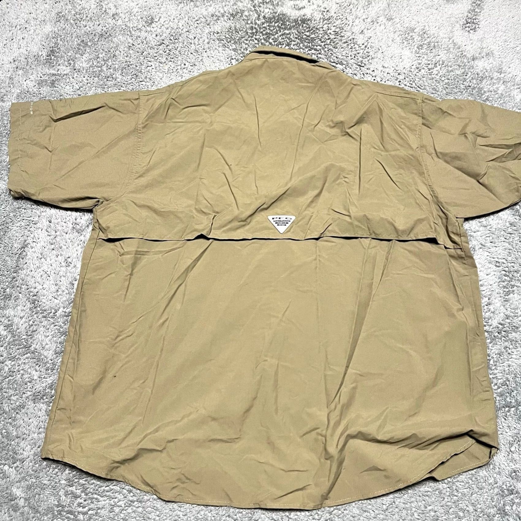Vintage Columbia PFG Shirt Mens XL Button Up Short Sleeve Performance Brown Green Mens XL Size US XL / EU 56 / 4 - 4 Thumbnail