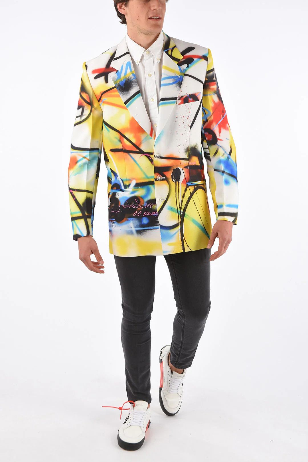 Off-White og1mm0426 Three-Button Jacket in Multicolor Size US M / EU 48-50 / 2 - 4 Thumbnail