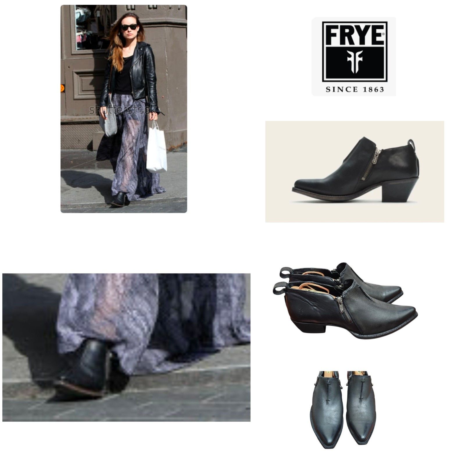 Frye FRYE Sacha Moto Shootie Boots Size 11 B Black Women's Ankle Size US 11 / IT 41 - 13 Thumbnail