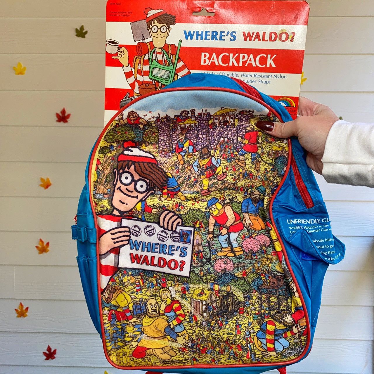 Vintage 1990 Where's Waldo Backpack NEW WITH TAGS
