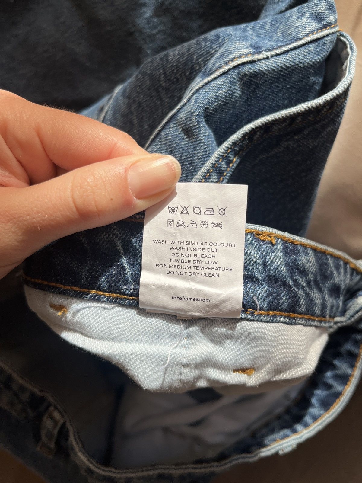 Rohe Rohe Tapered Leg Denim Pants Size US 34 / EU 50 - 3 Thumbnail