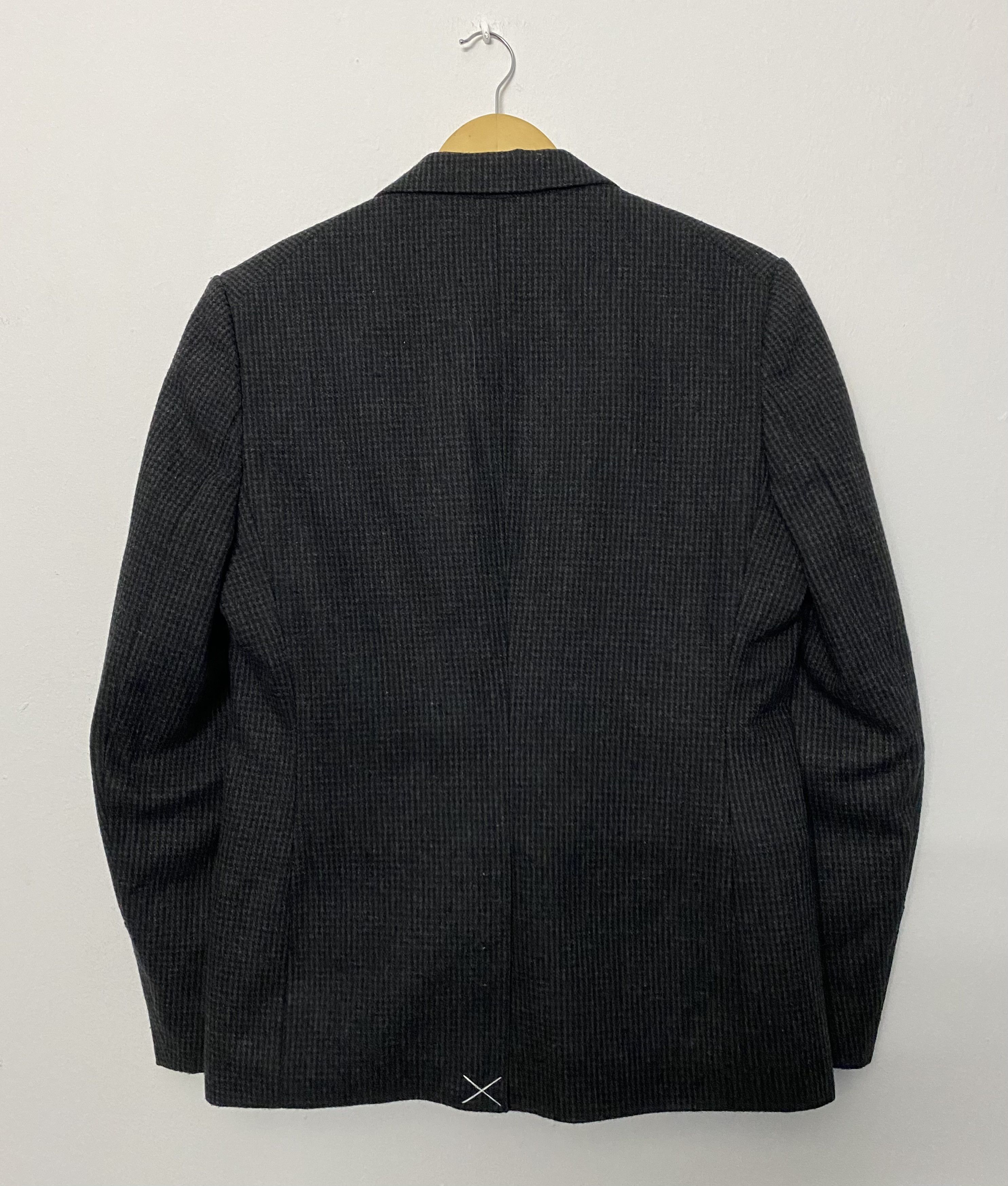 GU GU Japan Slim Fit Grey Herringbone Tweed Blazer Jacket Size US L / EU 52-54 / 3 - 2 Thumbnail