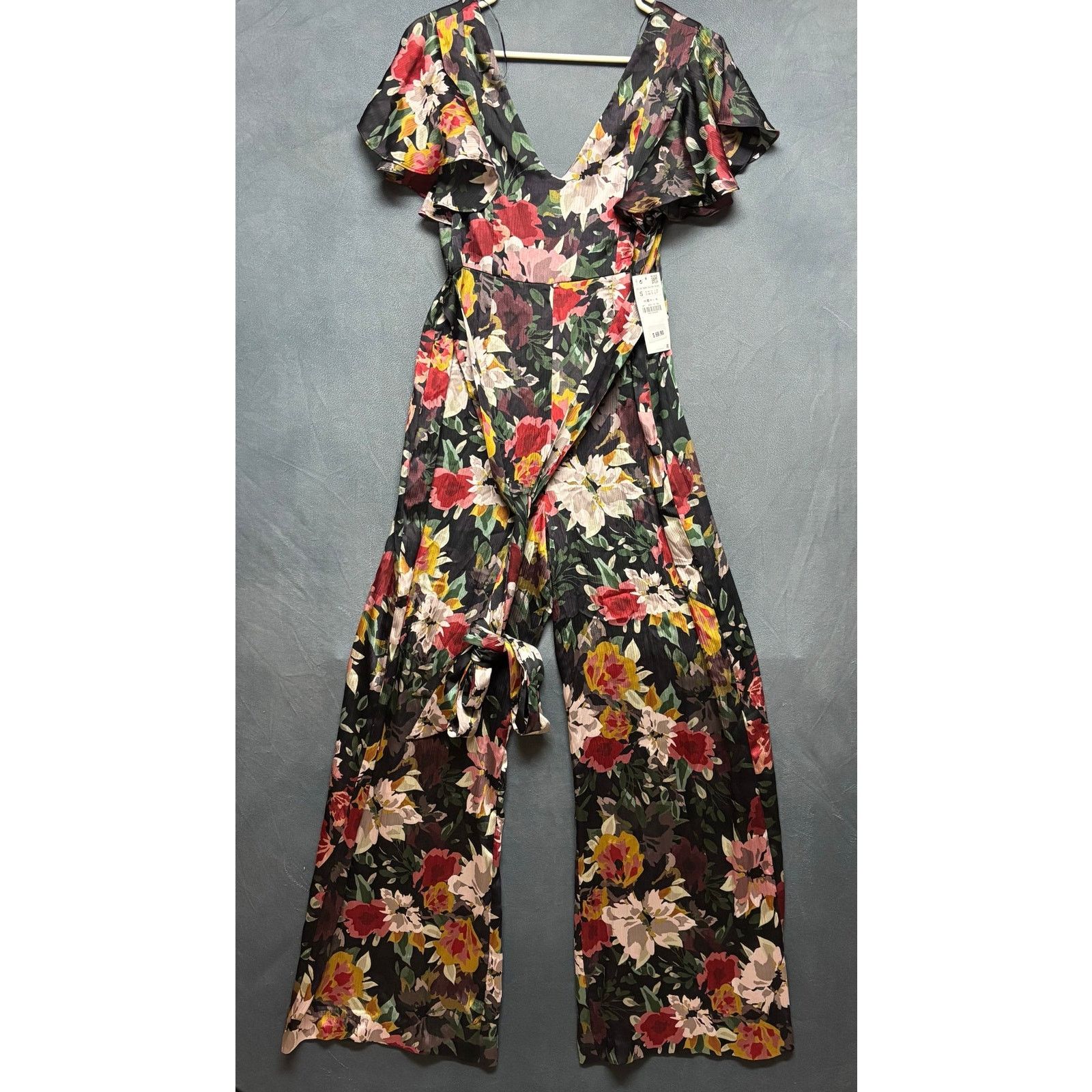 Zara Zara Basic Floral Jumpsuit Boho Cottage New Ruffle Sleeve Size 28" / US 6 / IT 42 - 1 Thumbnail