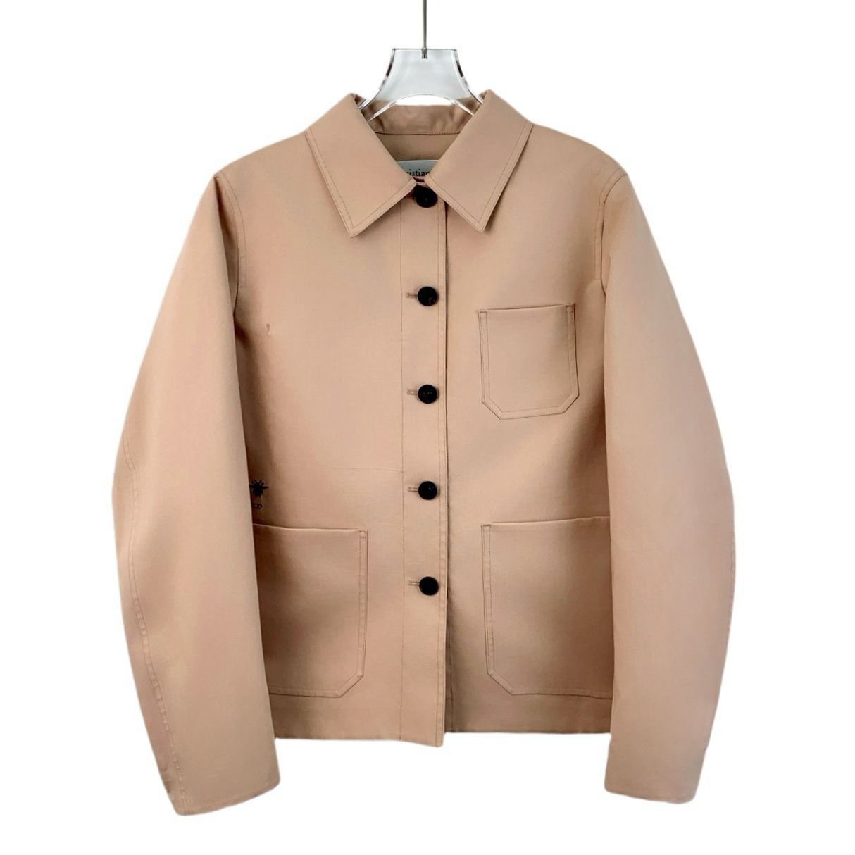 Dior Christian Dior Womens Beige Cotton Single-Breasted Jacket Wi Size XS / US 0-2 / IT 36-38 - 1 Thumbnail