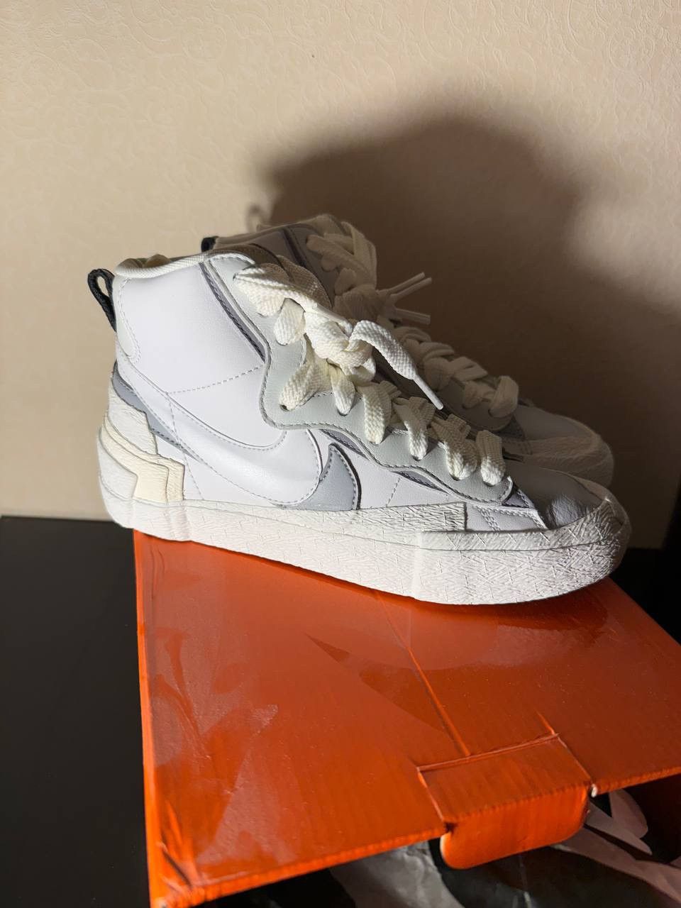 Nike × Sacai Sacai x Nike Blazer Mid White Grey sneakers Size US 5.5 / IT 35.5 - 10 Thumbnail