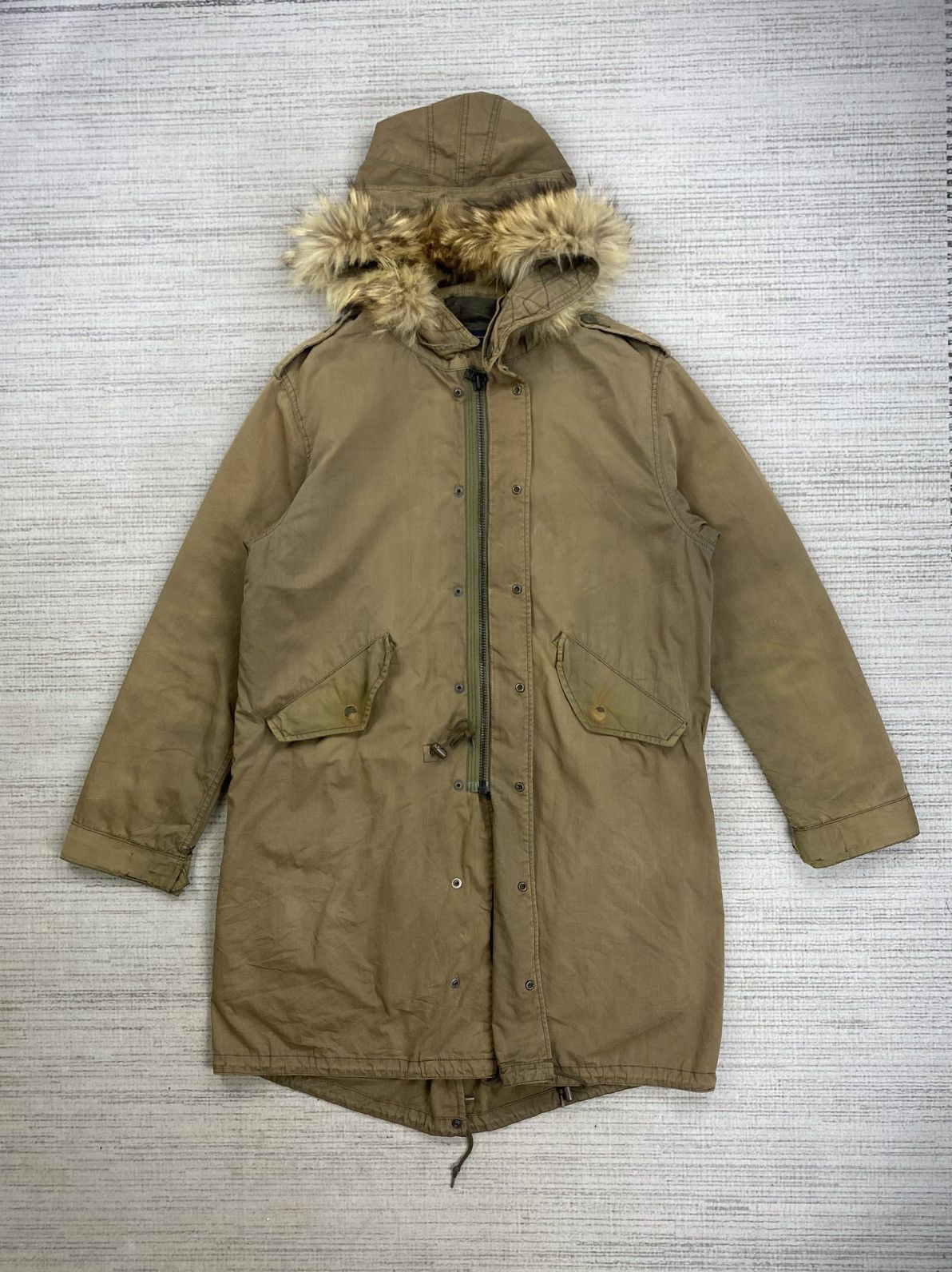 Alpha Industries Vtg Alpha Industries Faux Fur Parka Hoodie Long Jacket Size US L / EU 52-54 / 3 - 6 Thumbnail