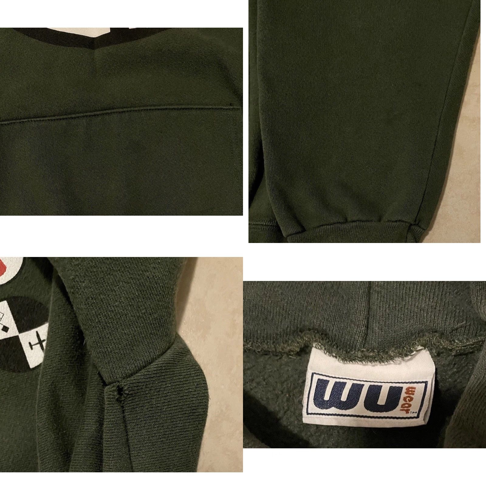 Vintage VINTAGE Wu Wear Hoodie Sweatshirt 2XL Green Men Pullover Grunge Hip Hop NYC 90s Wu Tang Rza Gza Raekwon Size US XXL / EU 58 / 5 - 8 Thumbnail
