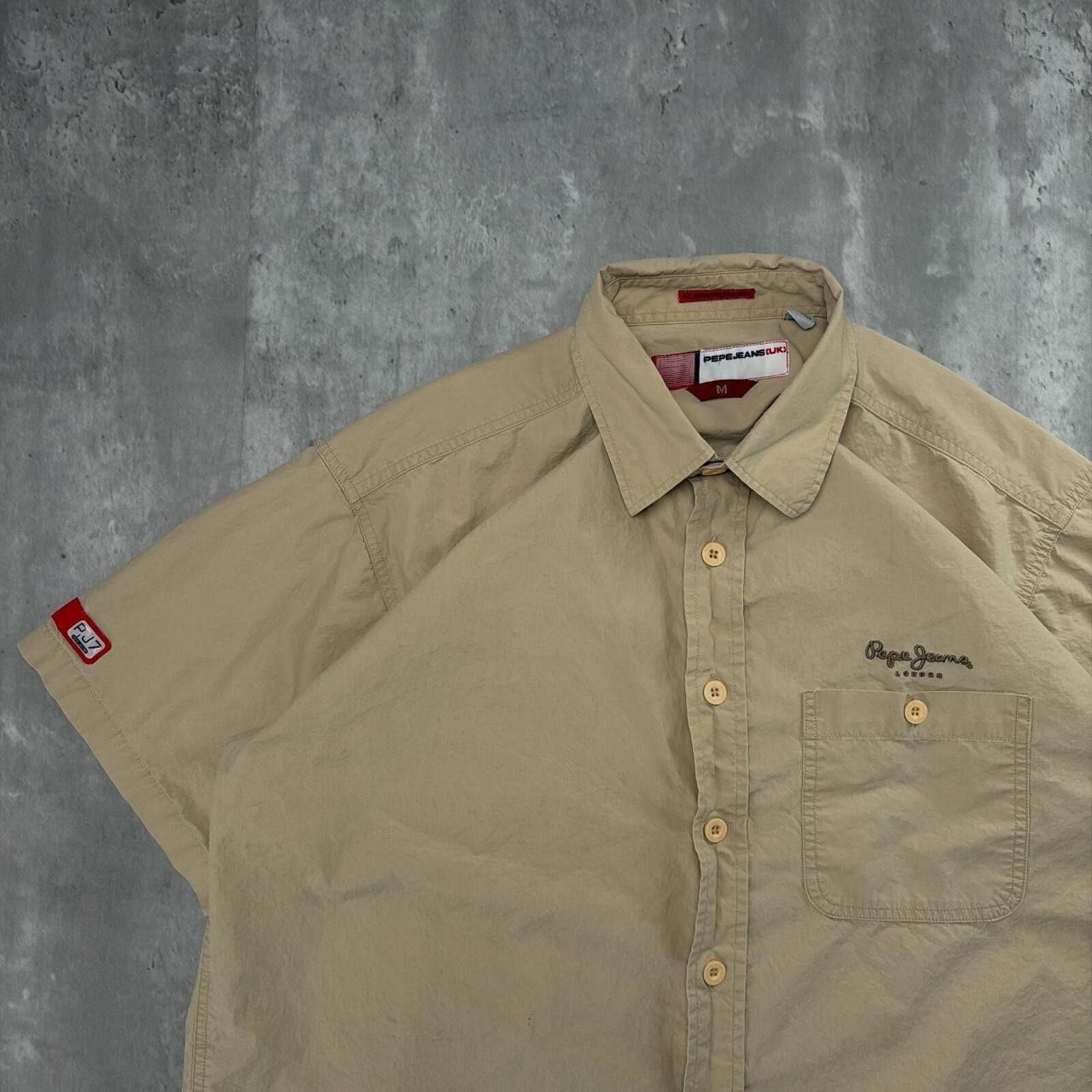 Pepe Jeans Y2K Beige Pepe Jeans UK Grunge Skater Button Up Shirt Size US M / EU 48-50 / 2 - 3 Thumbnail