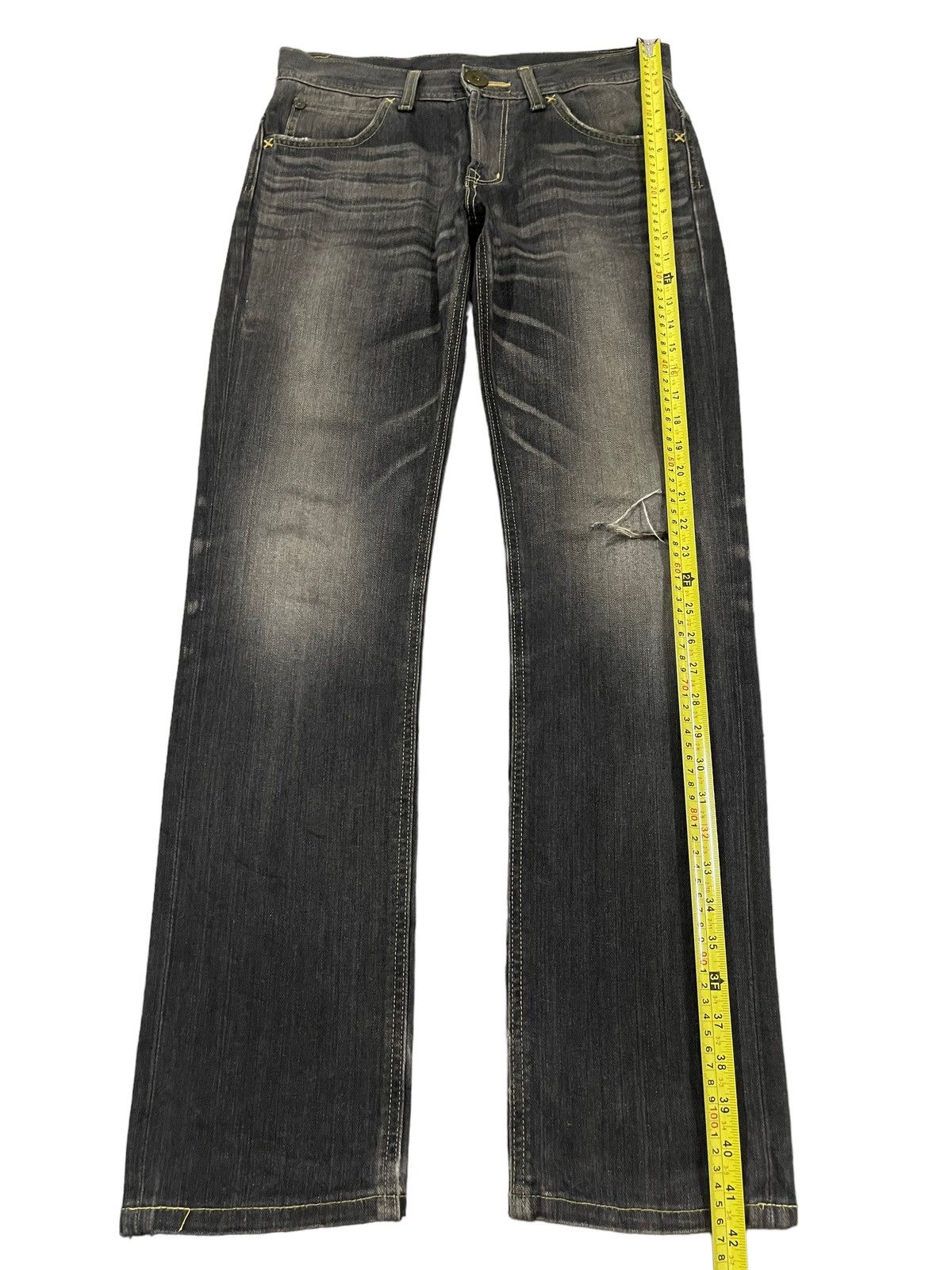 Lee Vintage Lee Cowboy Buckle Faded Wash Style Jeans Size US 31 - 12 Thumbnail