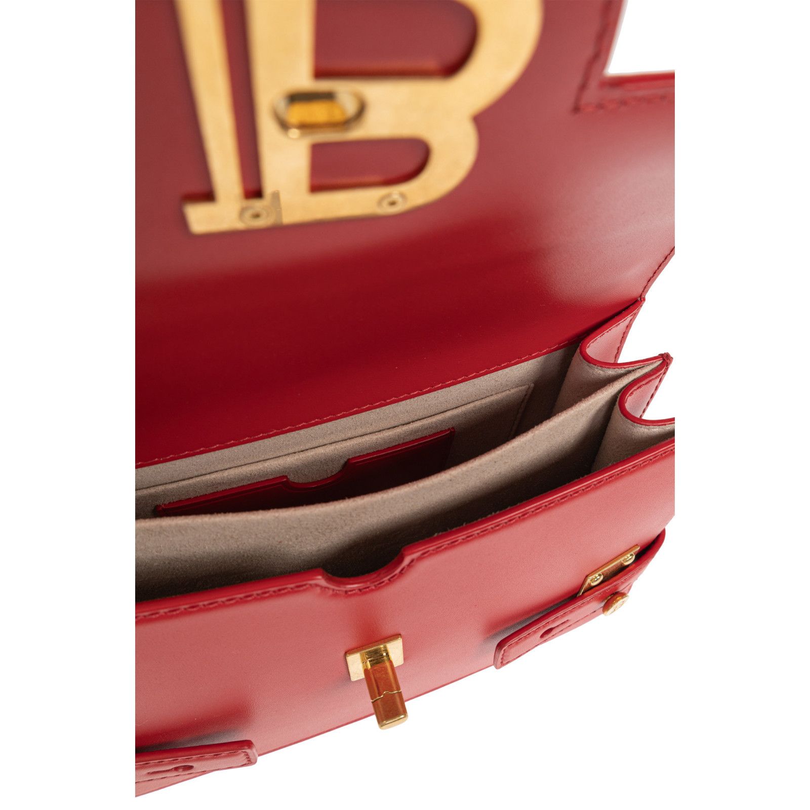 Balmain BALMAIN B-Buzz 24 Red Leather Shoulder Bag New Size ONE SIZE - 4 Thumbnail
