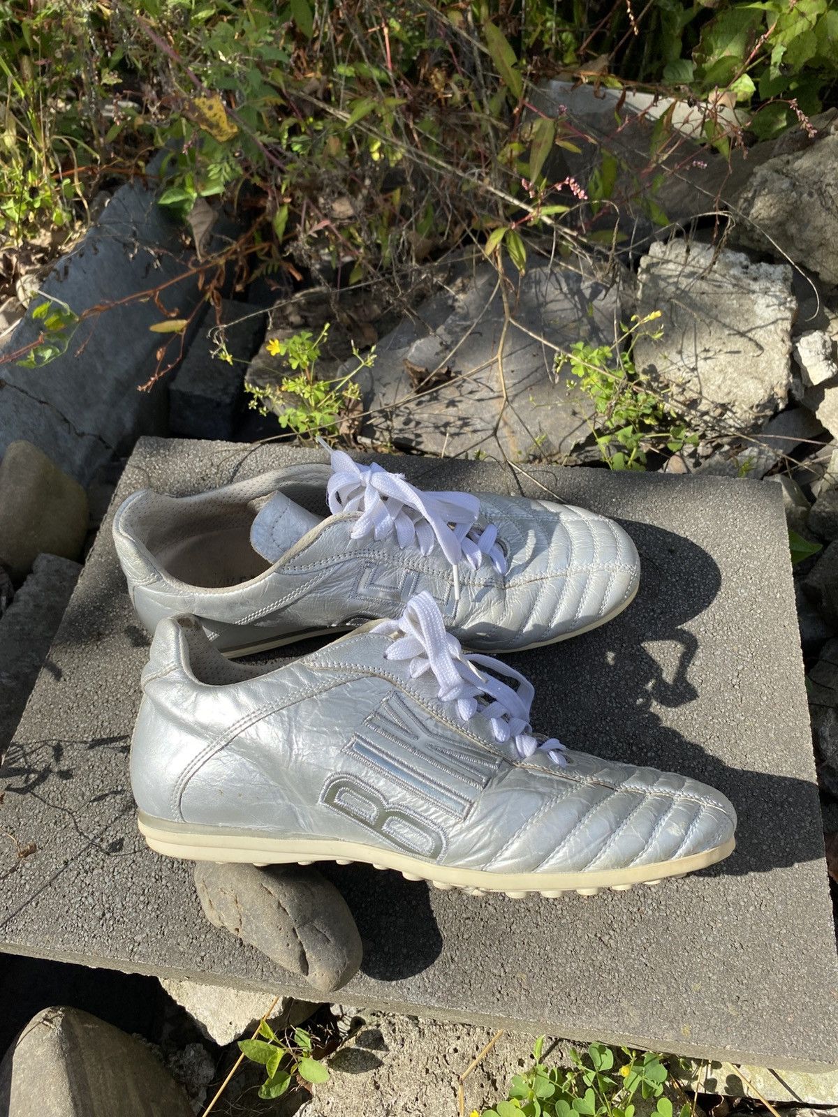 Dirk Bikkembergs Dirk Bikkembergs Leather Silver Sneakers Made in Italy Size US 8 / IT 38 - 3 Thumbnail