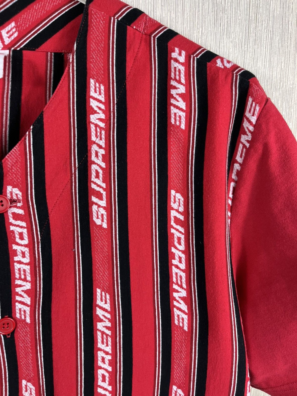 Supreme Supreme jacquard logo baseball jersey knit shirt button up Size US M / EU 48-50 / 2 - 10 Thumbnail